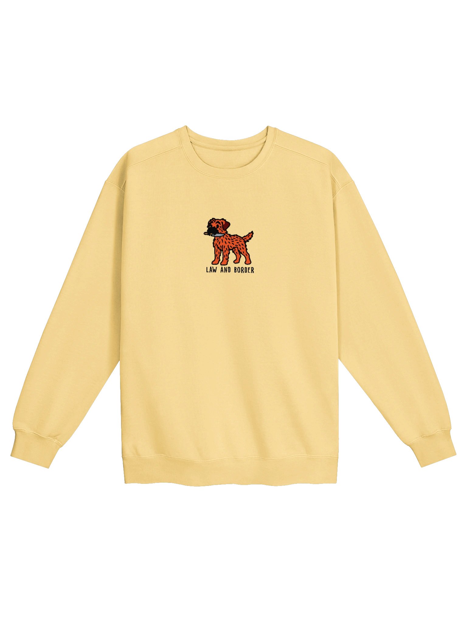 Law and Border Funny Chibi-Style Embroidered Premium Sweatshirt for Border Terrier(Red) Owners product image (41)