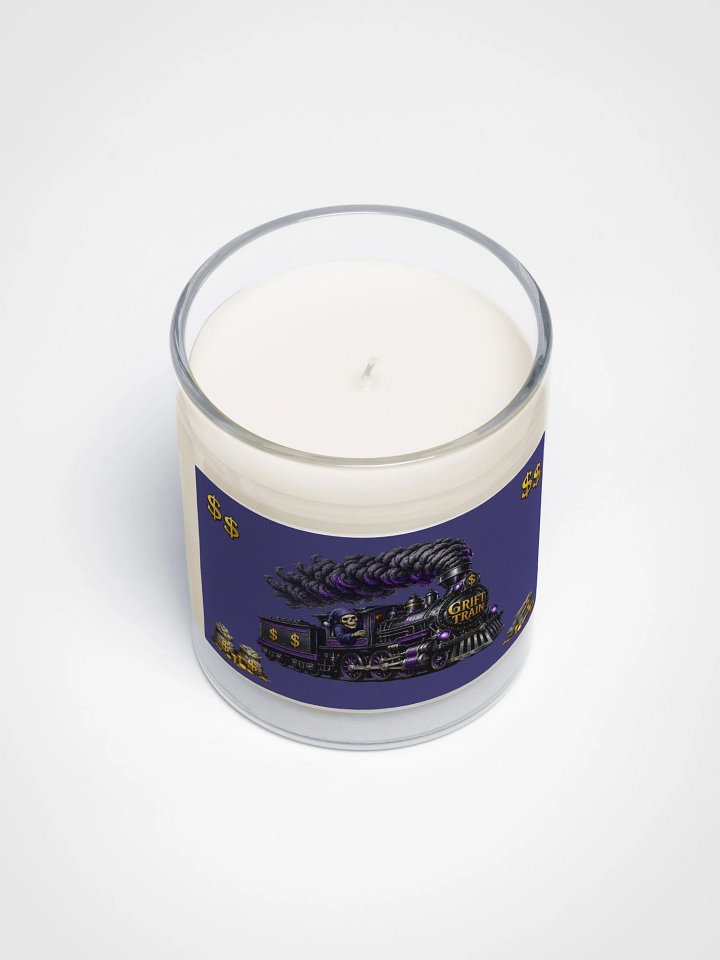 ''Grift Train'' Soy Wax Candle In A Clear Glass Jar product image (2)
