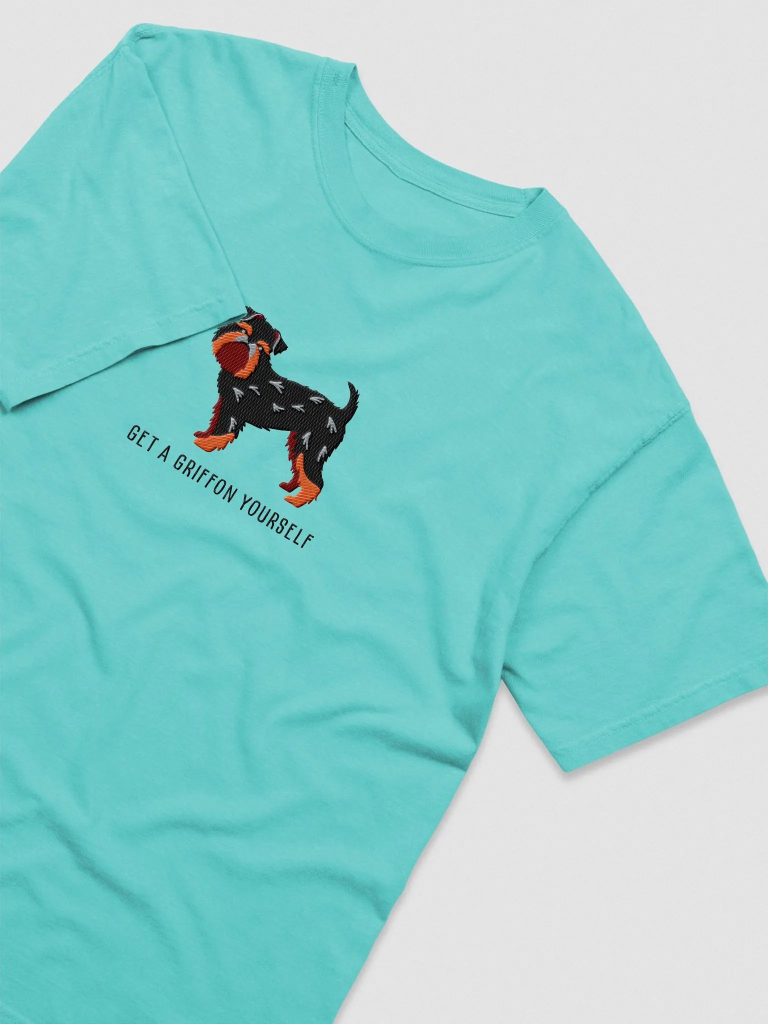 Get a Griffon Yourself T-Shirt(Embroidered) of a Brussels Griffon(Black & Tan) product image (6)