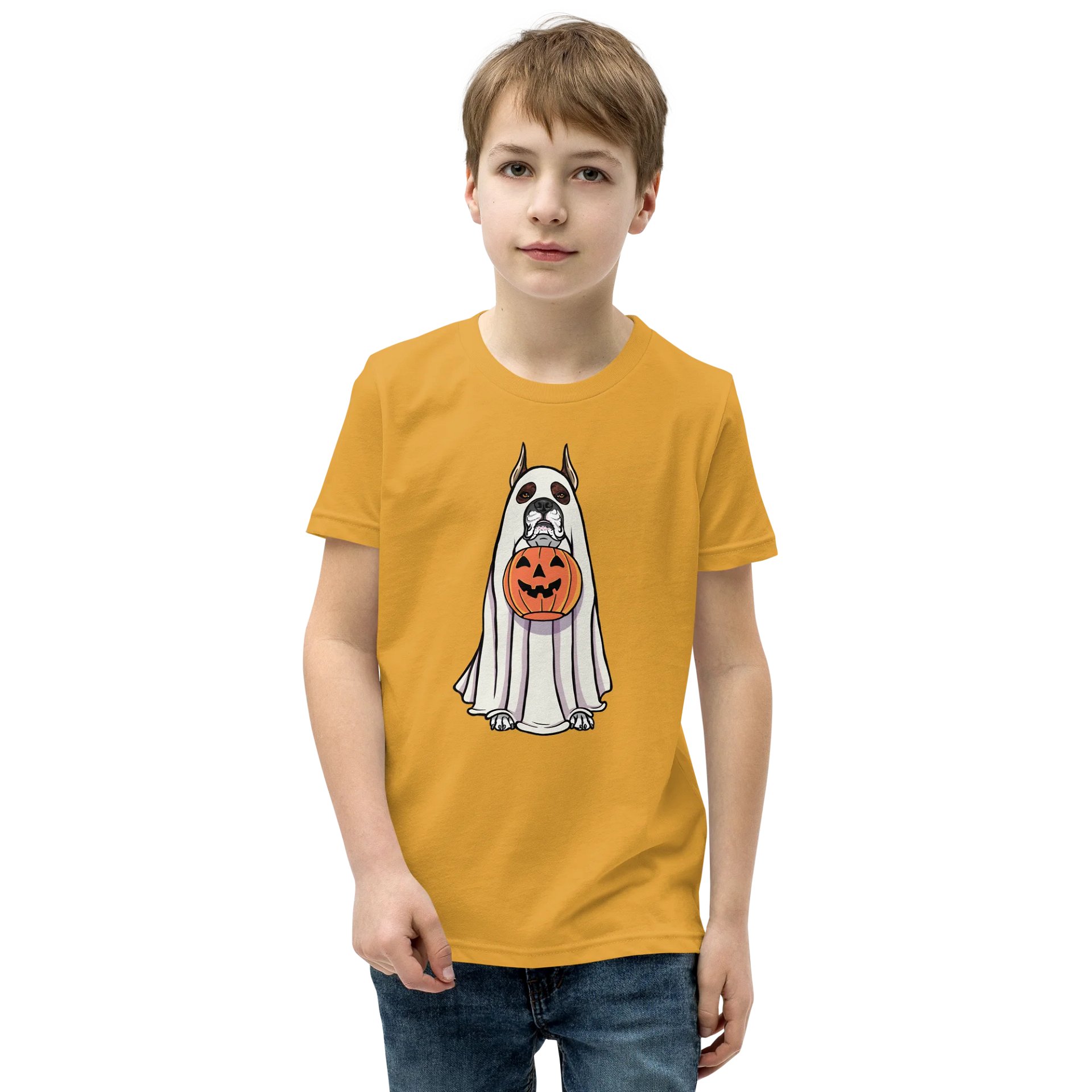 Halloween Boxer(Brindle, Cropped Ears) Youth T-Shirt product image (1)