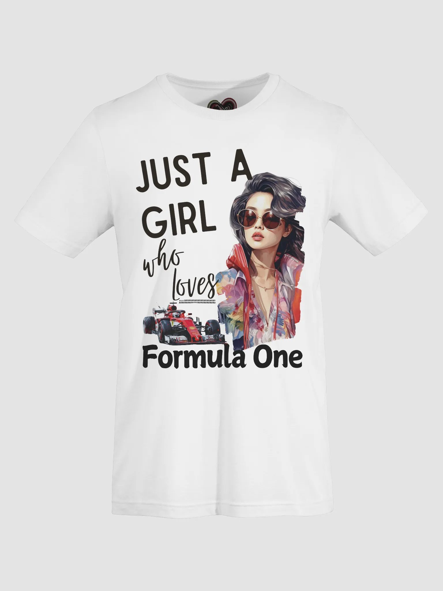 Racing Chic: Just a Girl T-Shirt product image (4)