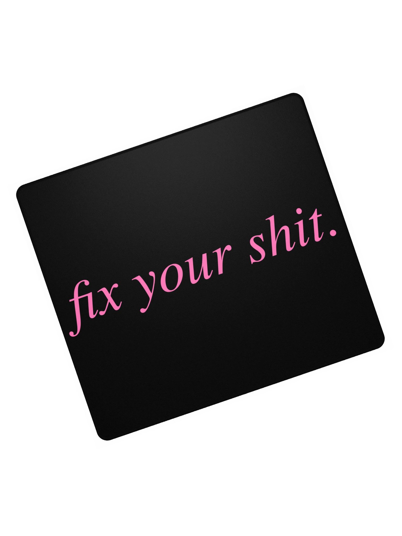 No ShopCo Gaming Mouse Pad - Phrase Pink on Black product image (7)