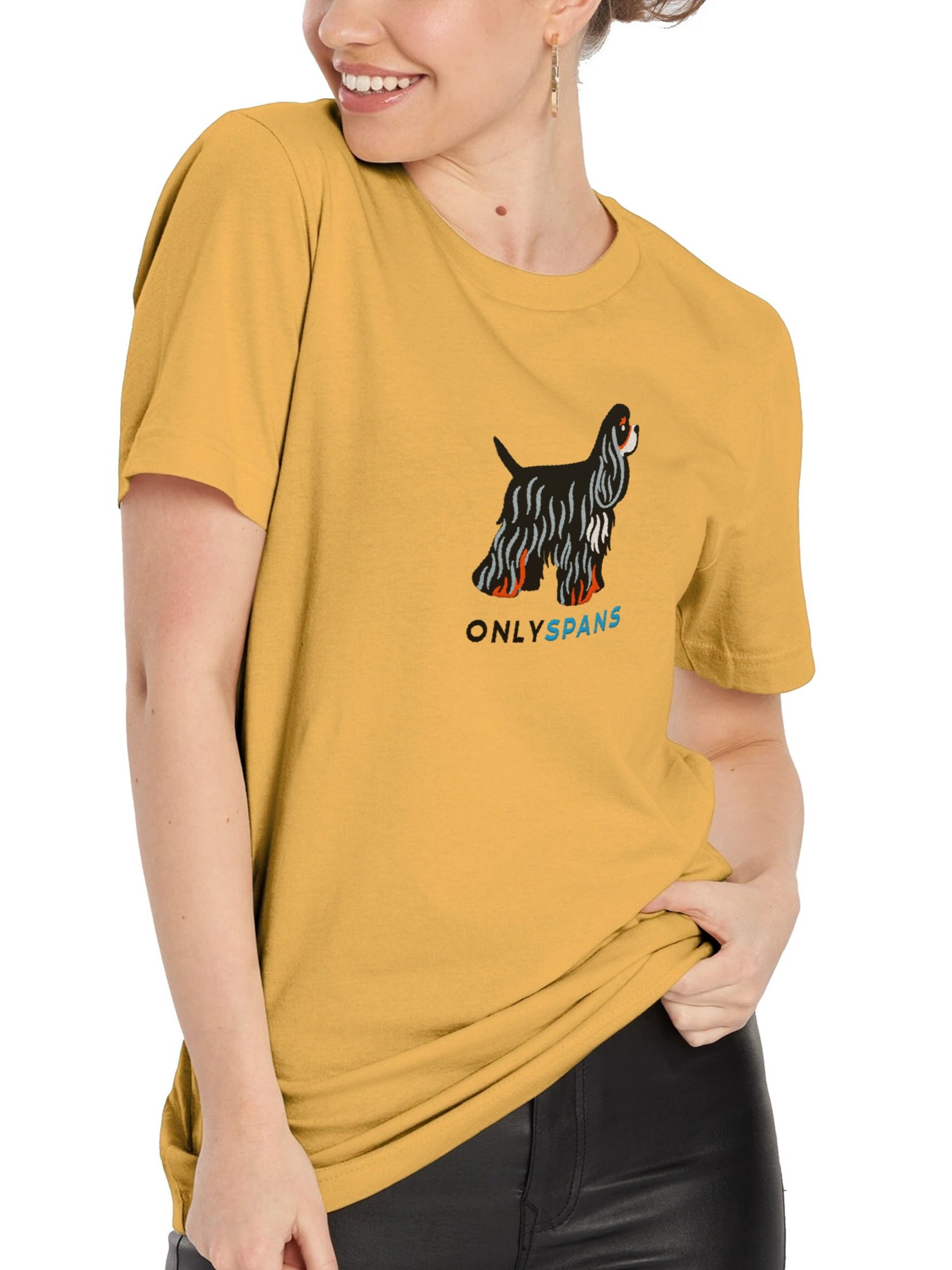 Only Spans T-Shirt(Embroidered) of an American Cocker Spaniel(Tricolor) product image (2)