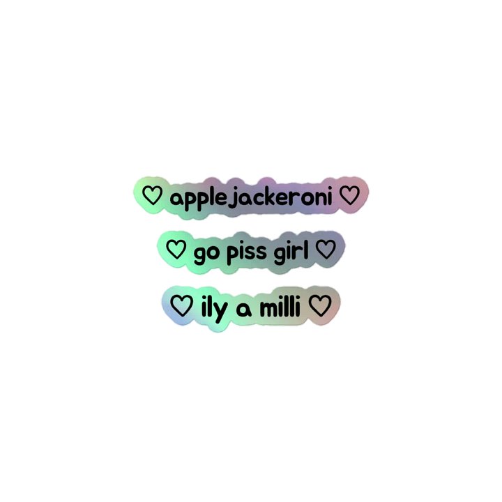 holographic applejackeroni stickers product image (1)