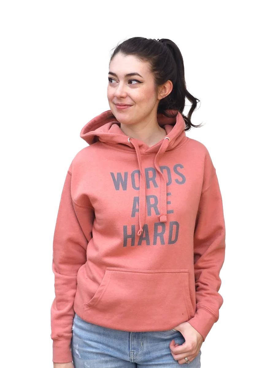 Words Are Hard Hoodie product image (1)