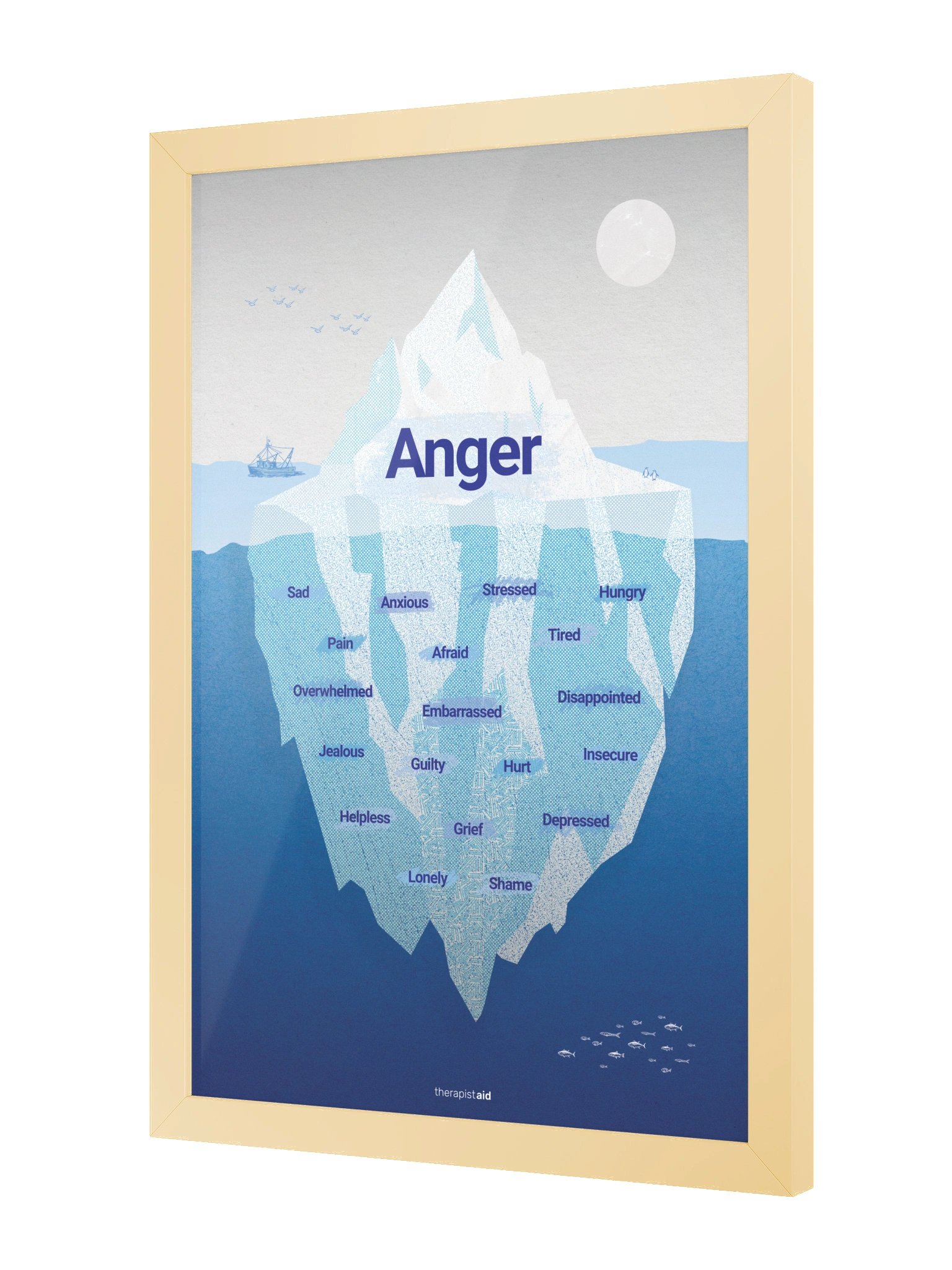 Anger Iceberg framed artwork (papercraft style) product image (2)