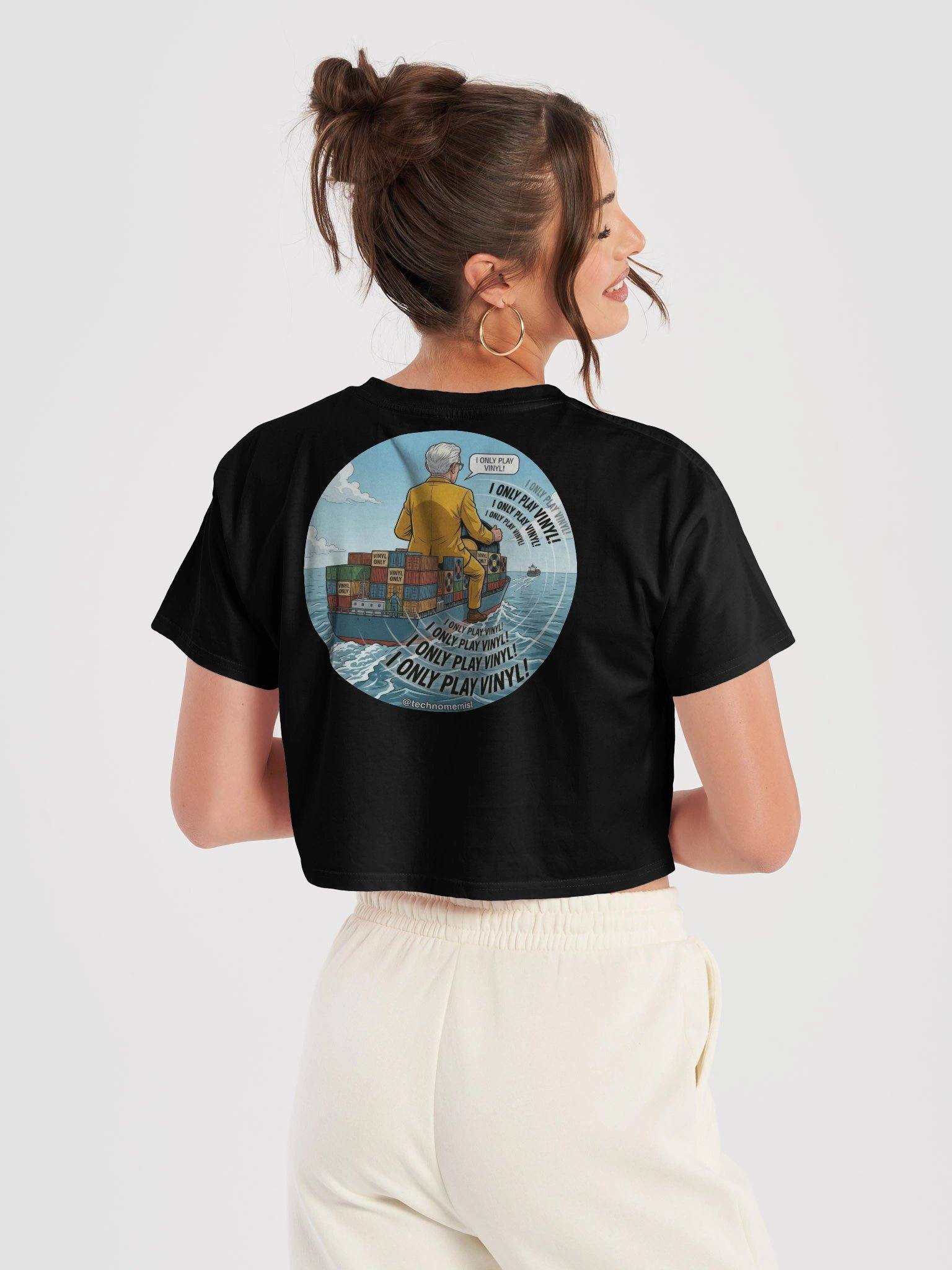 I Only Play Vinyl Women's Premium Crop Top product image (6)