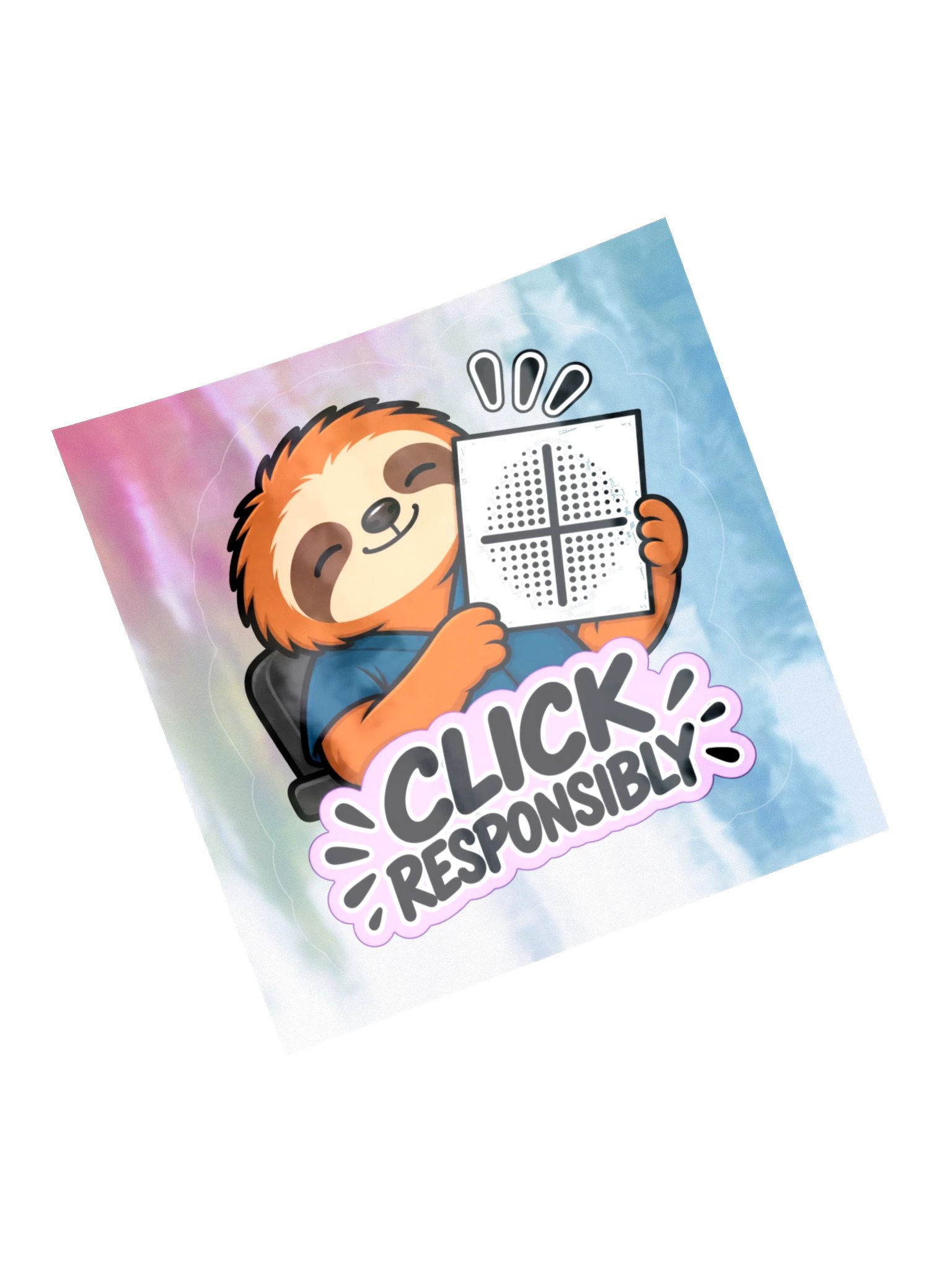 Sleepy Optometrist Click Responsibly Holographic Sticker Sheet product image (5)