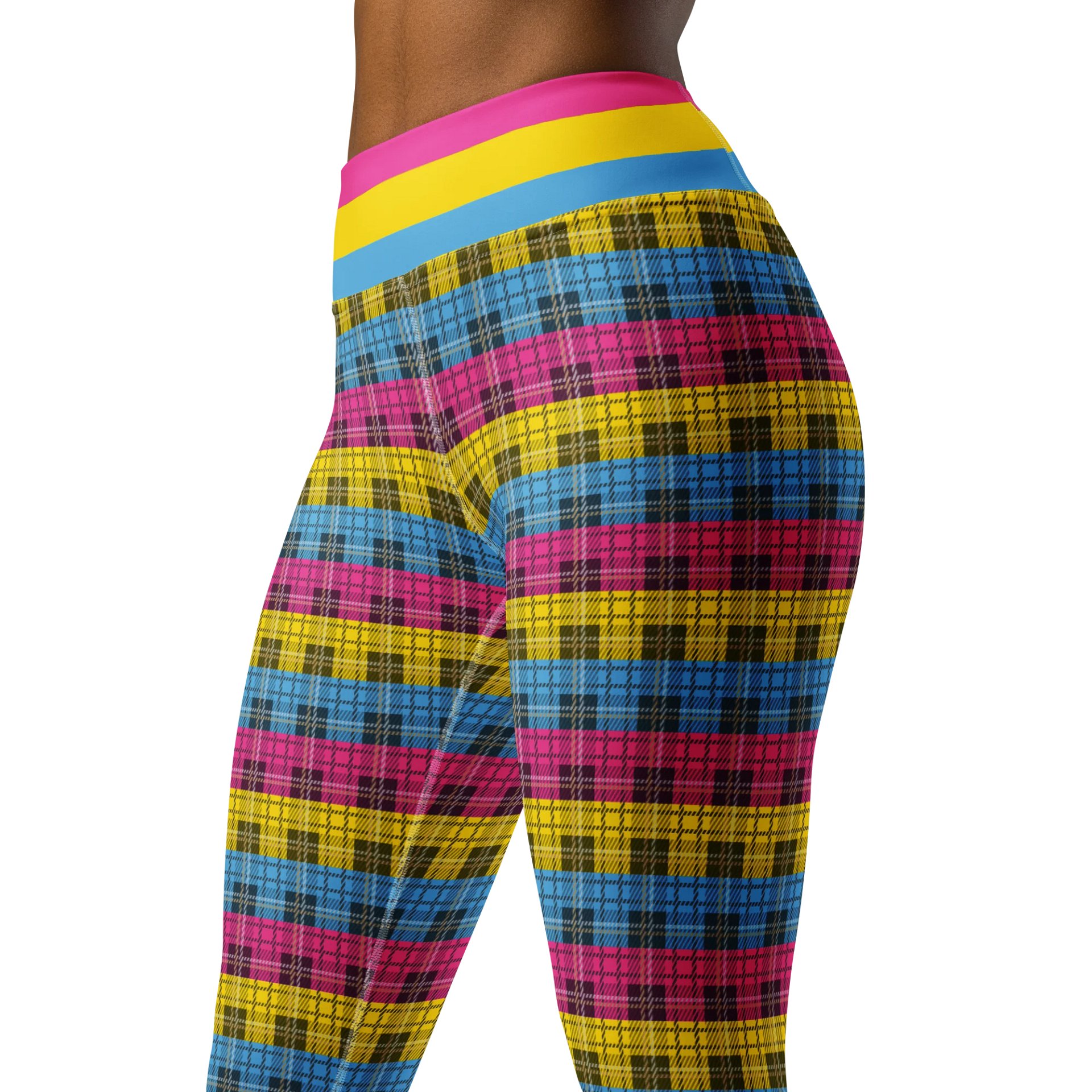 Pansexual Pride Plaid Leggings product image (4)