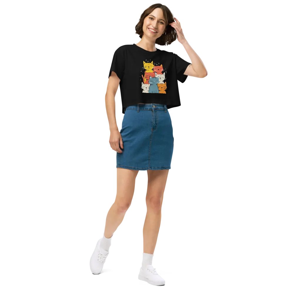 Kaleidoscope Of Kittens - Crop Top Relaxed Fit Women product image (3)