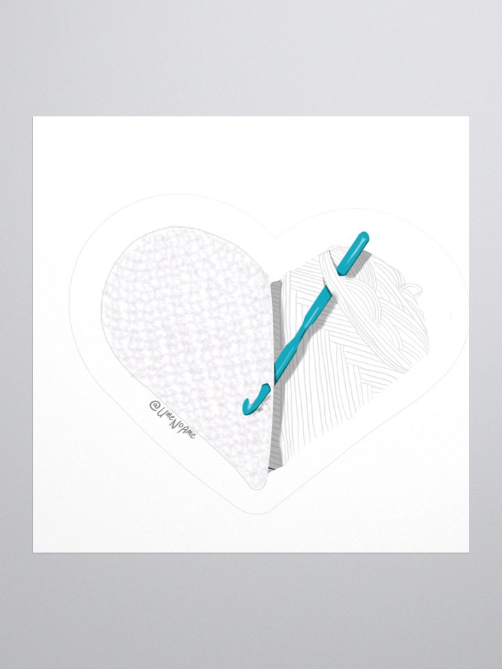 Crochet Love - White Sticker product image (1)