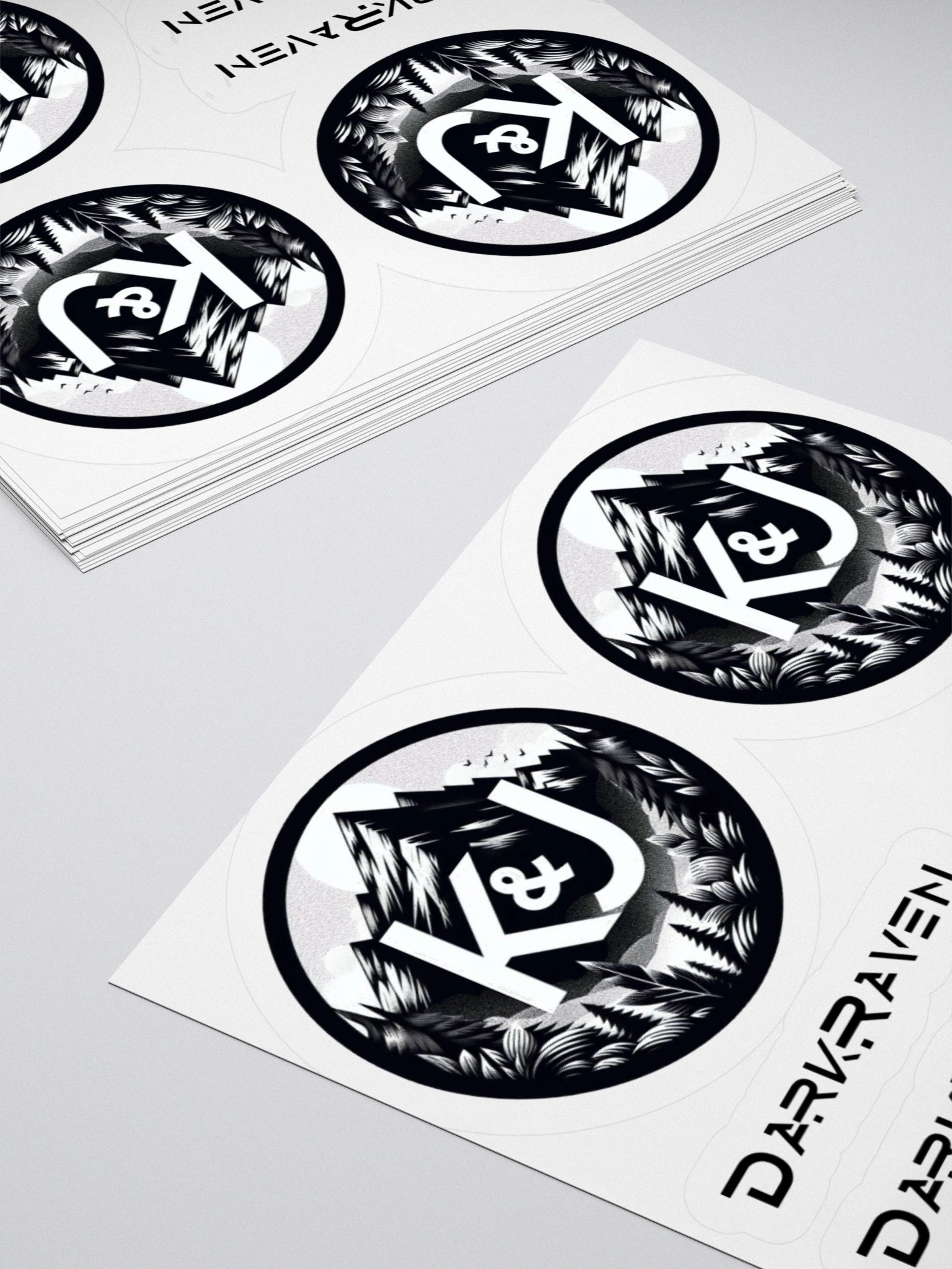 Monochromatic Mountain Kiss Cut Stickers Set product image (10)