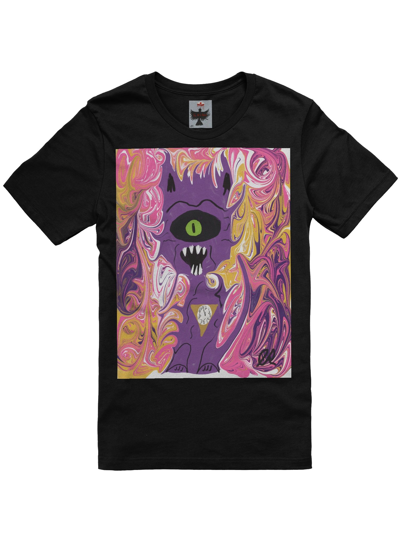 Marbled Monster Cat Tee — Bella+Canvas Supersoft product image (1)