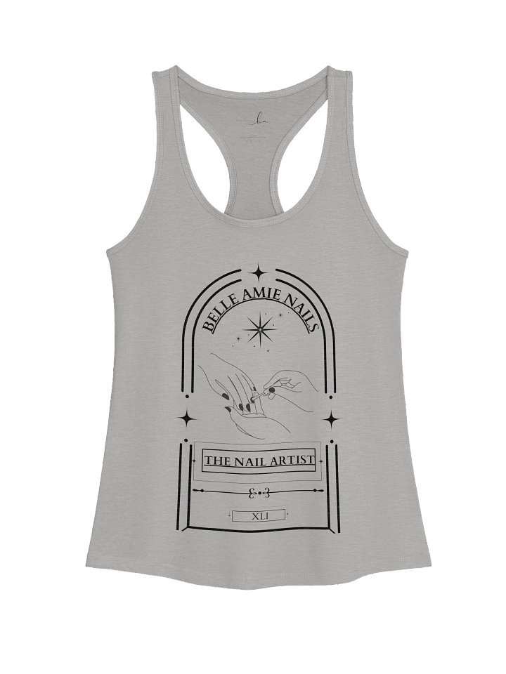 The Nailartist Tarot Racerback Tank black logo product image (1)