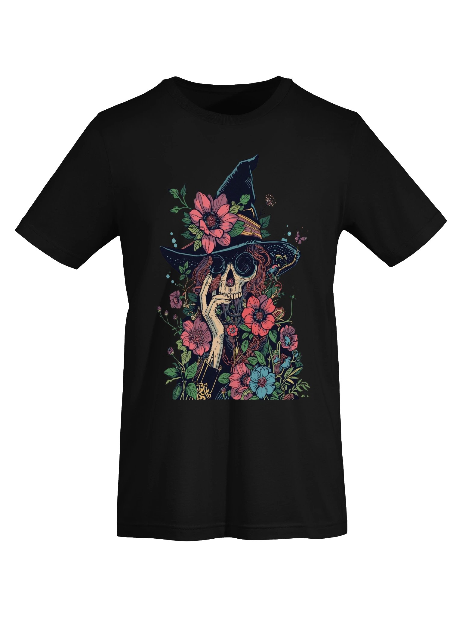 Ornate Floral Witch Skull Supersoft Tee product image (4)