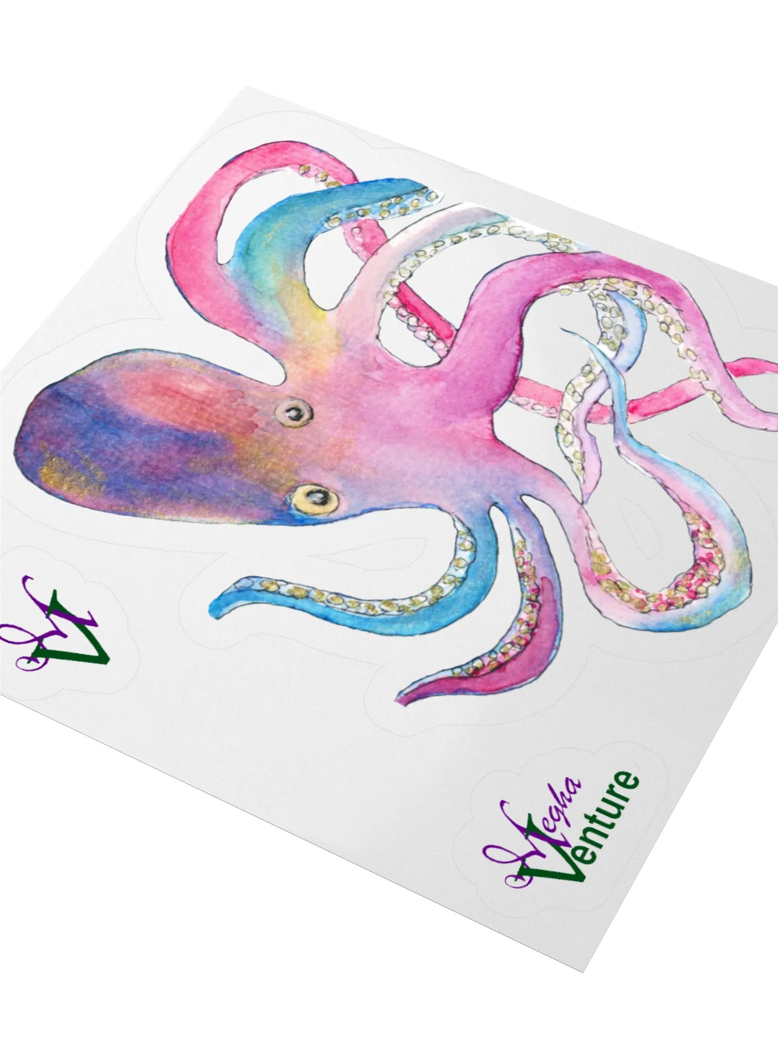 Rainbow Octopus Sticker product image (3)