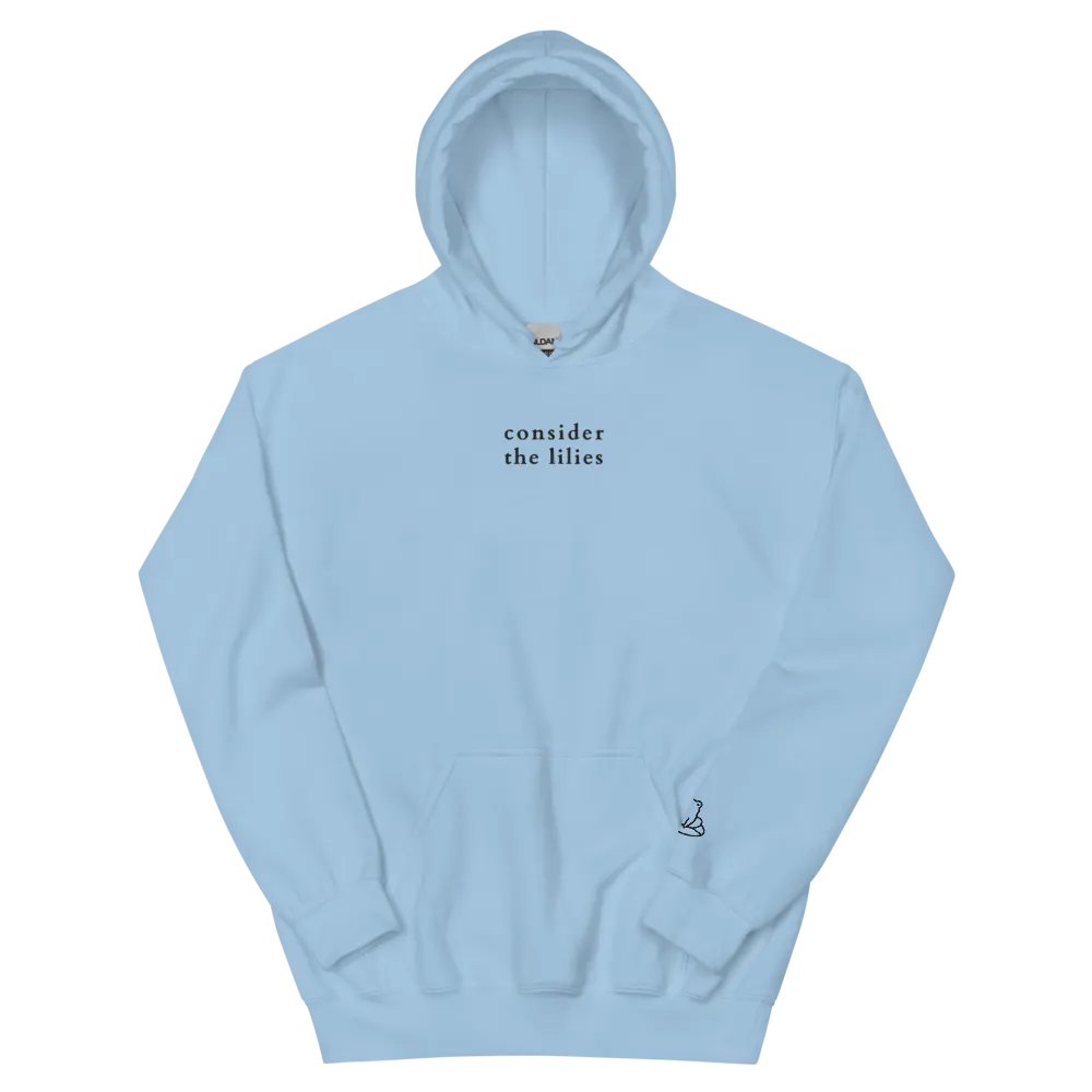 Consider the Lilies Black Embroidered Hoodie product image (3)