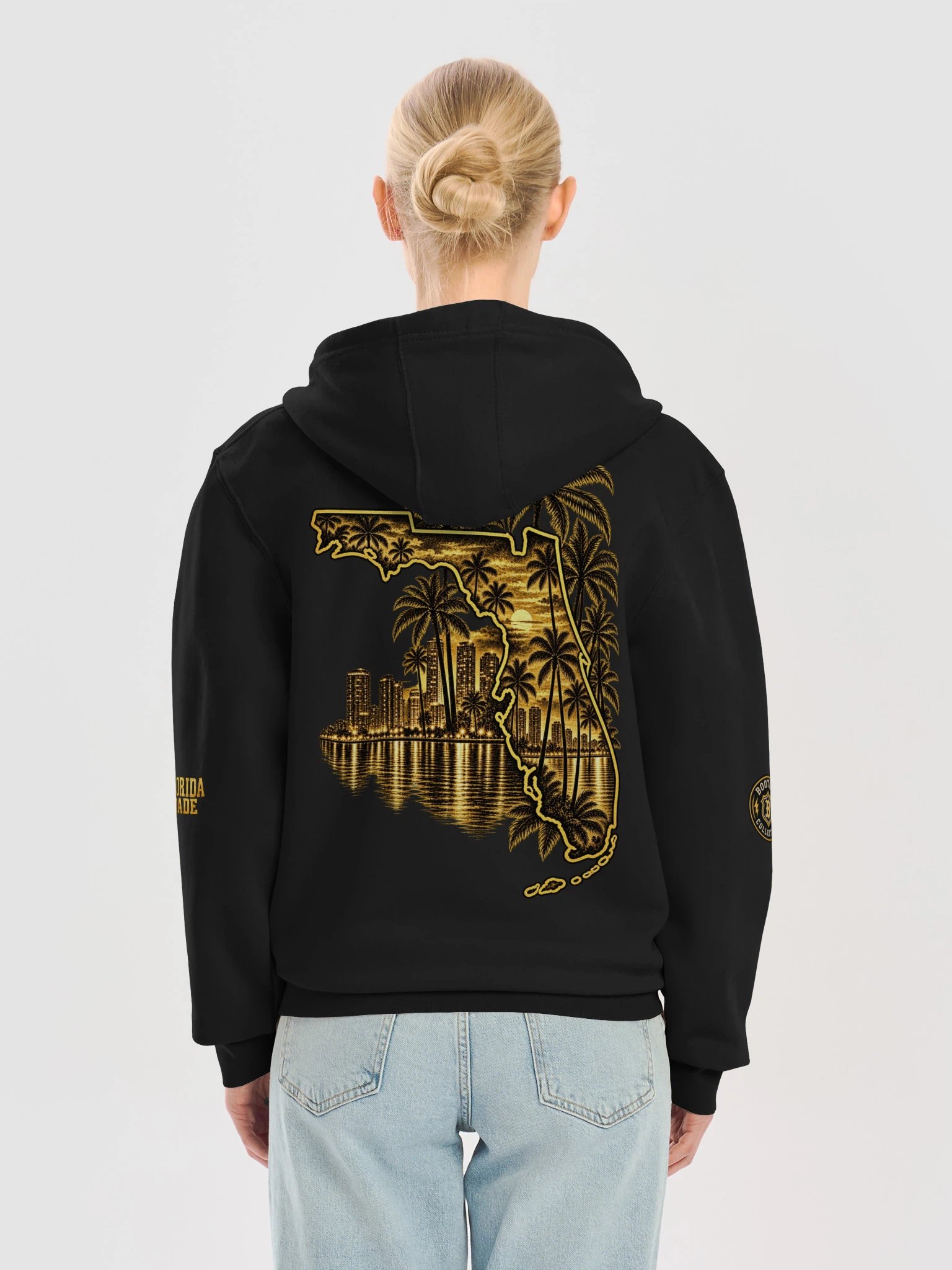 BOOTLEG Letterman Design Zip-Up Hoodie product image (10)