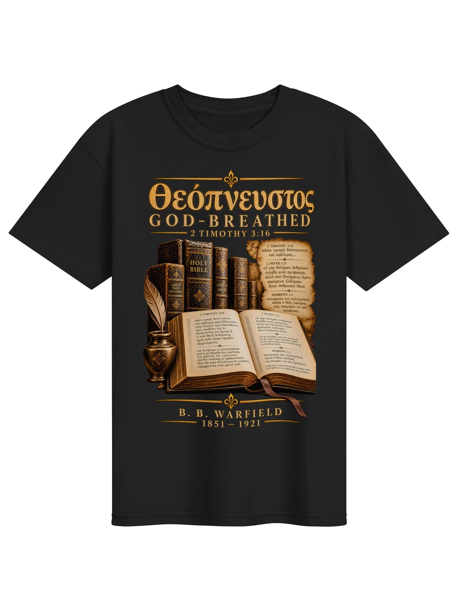 God-Breathed Scripture | B. B. Warfield Inspired Christian T-Shirt – Theology Today product image (8)