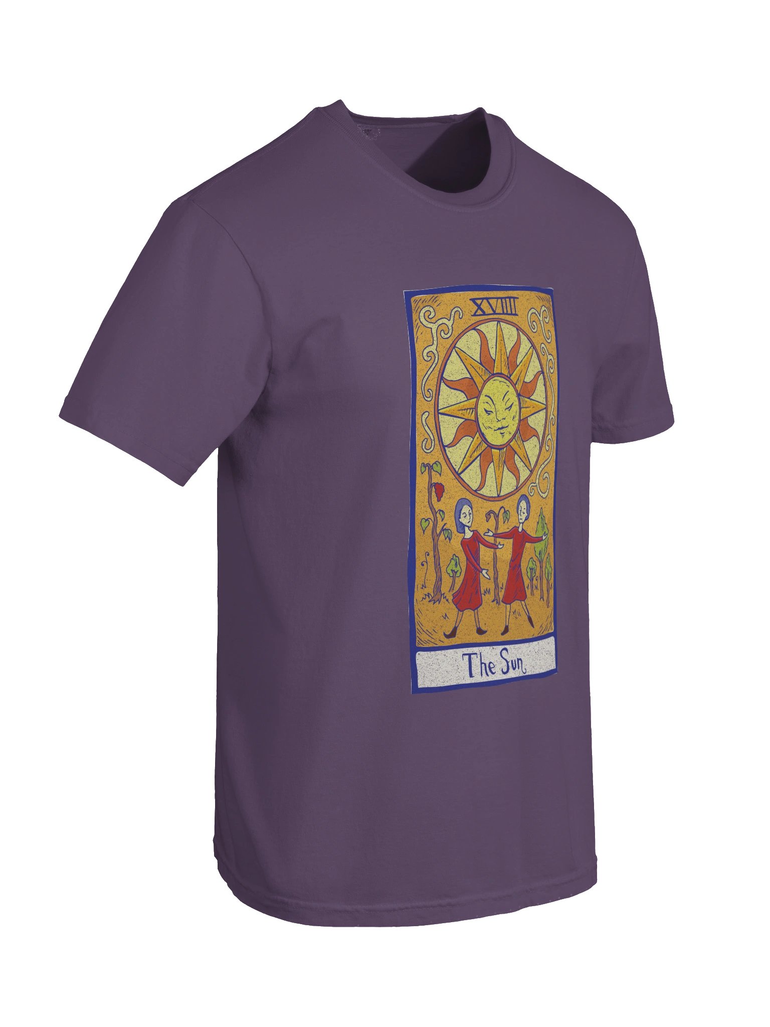The Sun Tarot Shirt – Vintage Tarot Card Graphic Tee (XVIII) Bright Celestial Design product image (47)