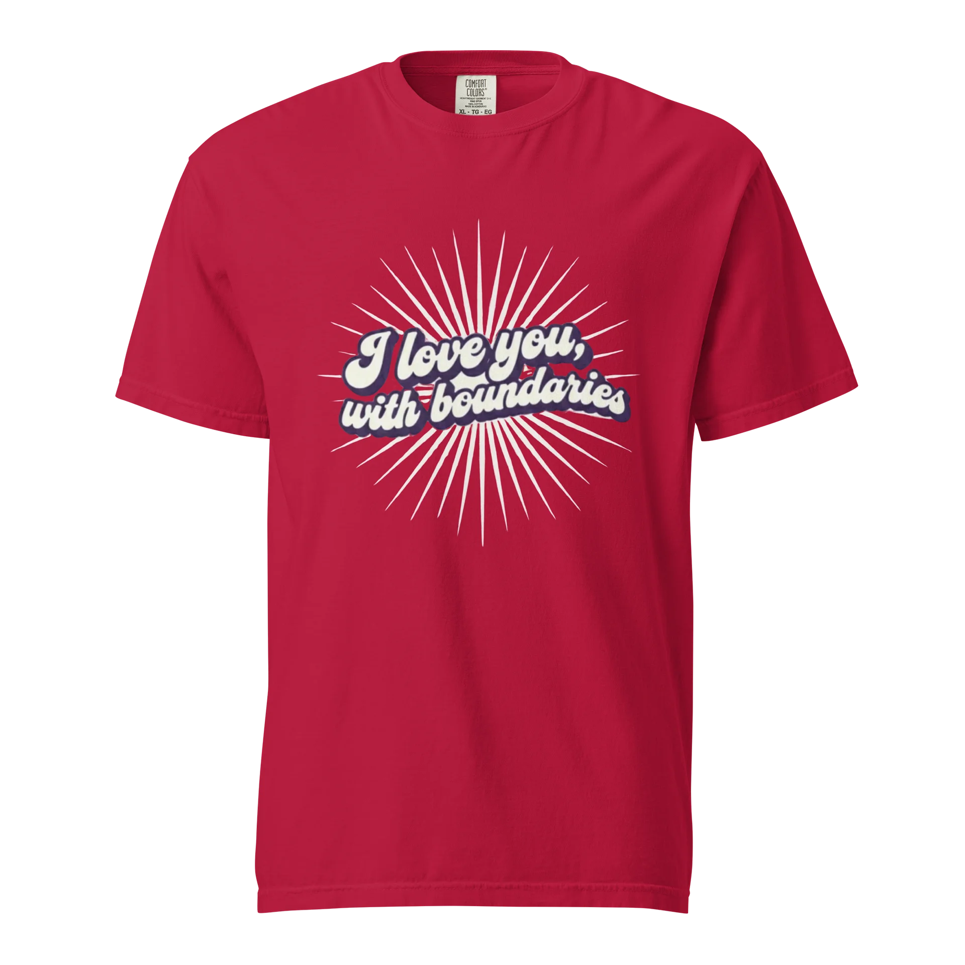 “I Love You With Boundaries” Red T-Shirt product image (1)
