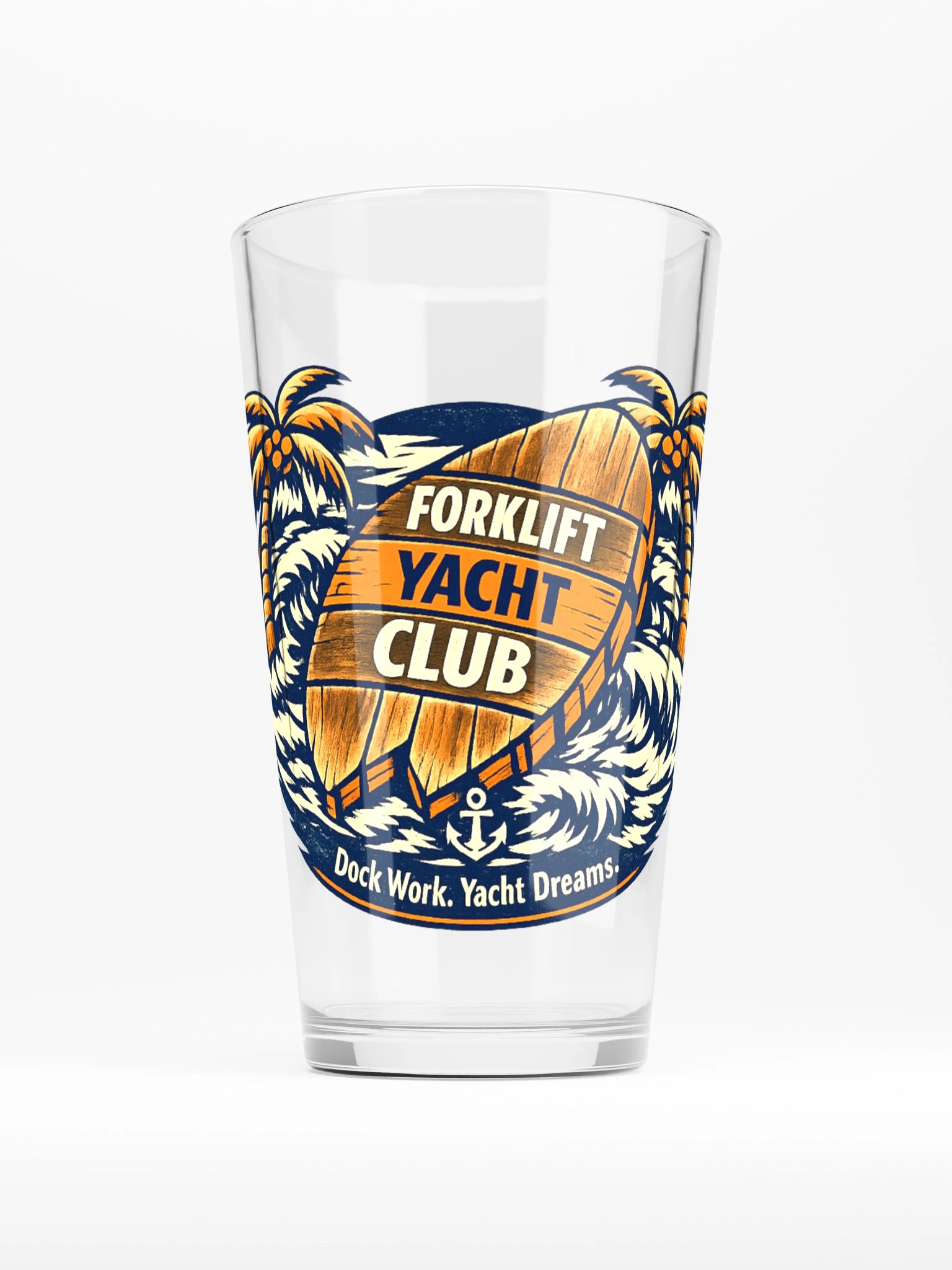 Forklift Yacht Club Pint Glass product image (1)