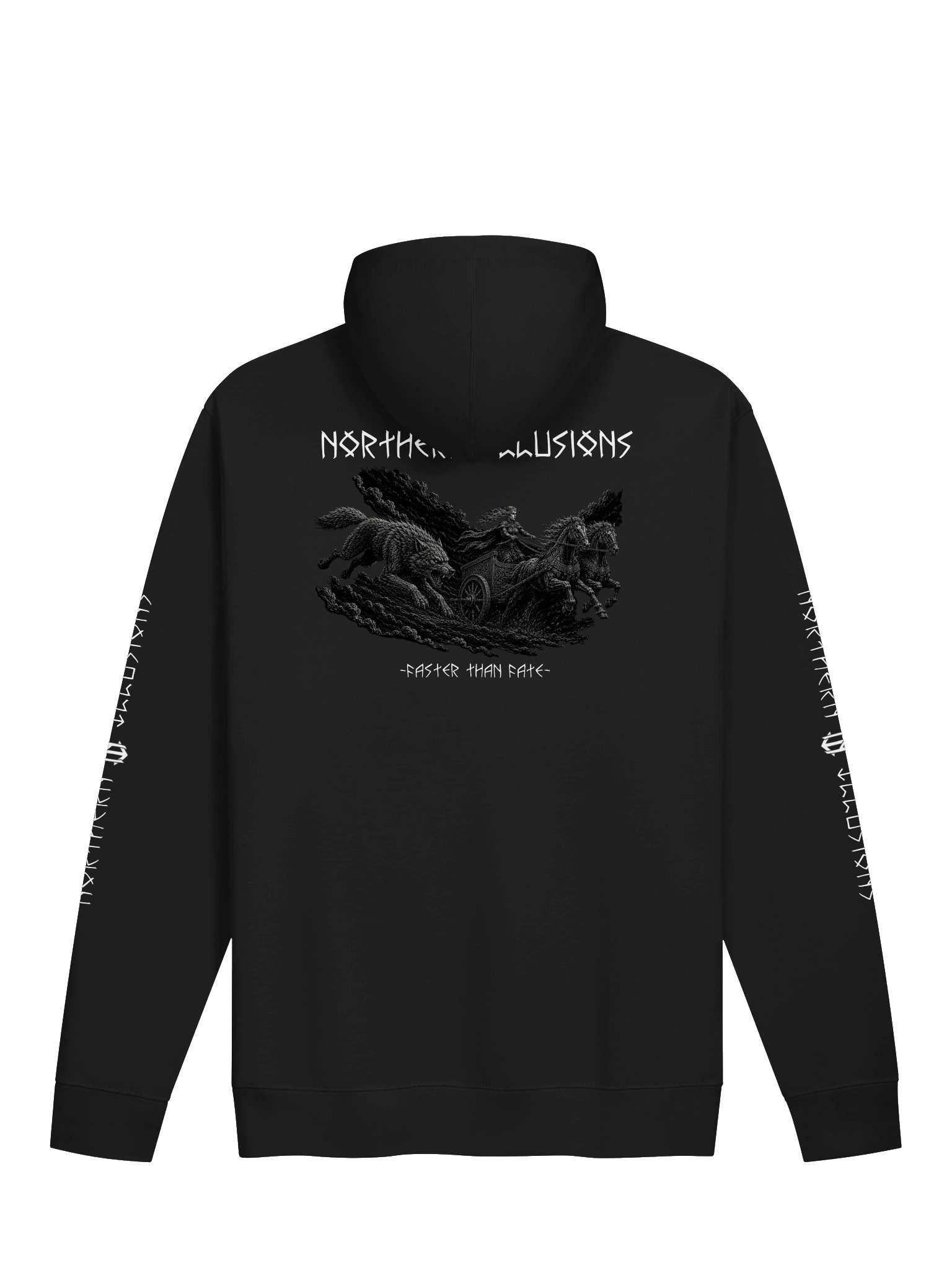 NORTHERN ILLUSIONS - Faster than Fate ( Sköll & Sól) Hoodie product image (10)