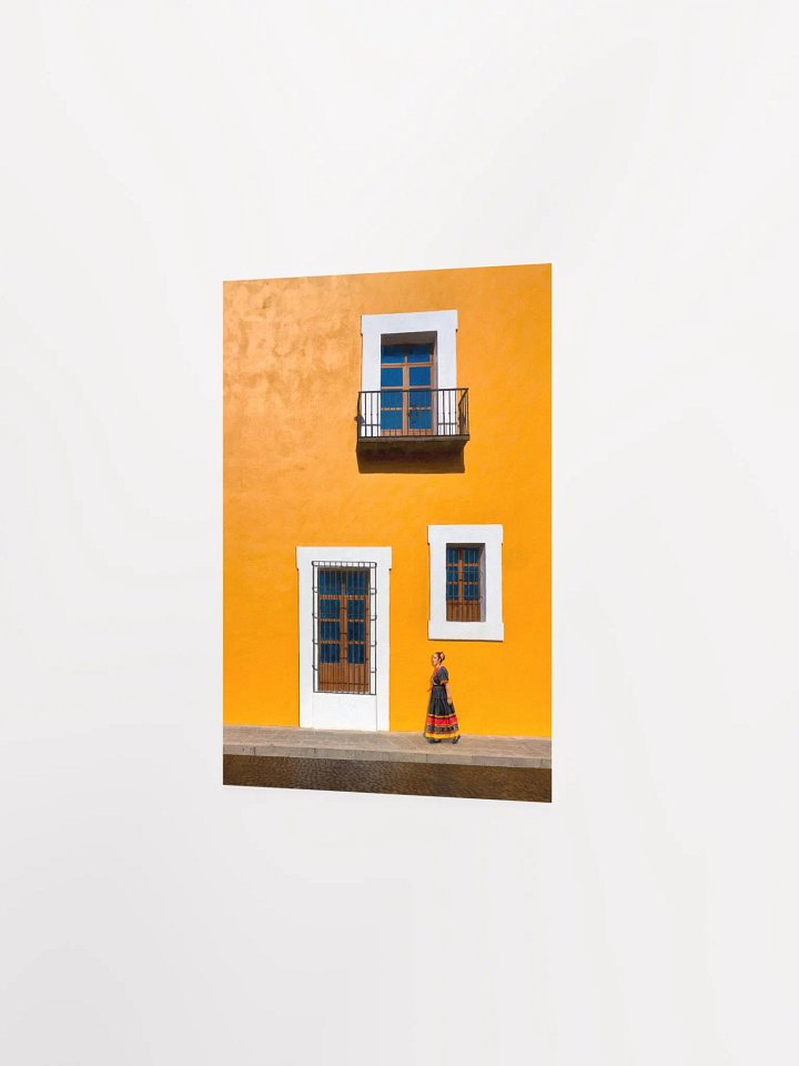 Puebla Mexico Golden Yellow Historic Architecture Studio Art Print product image (2)
