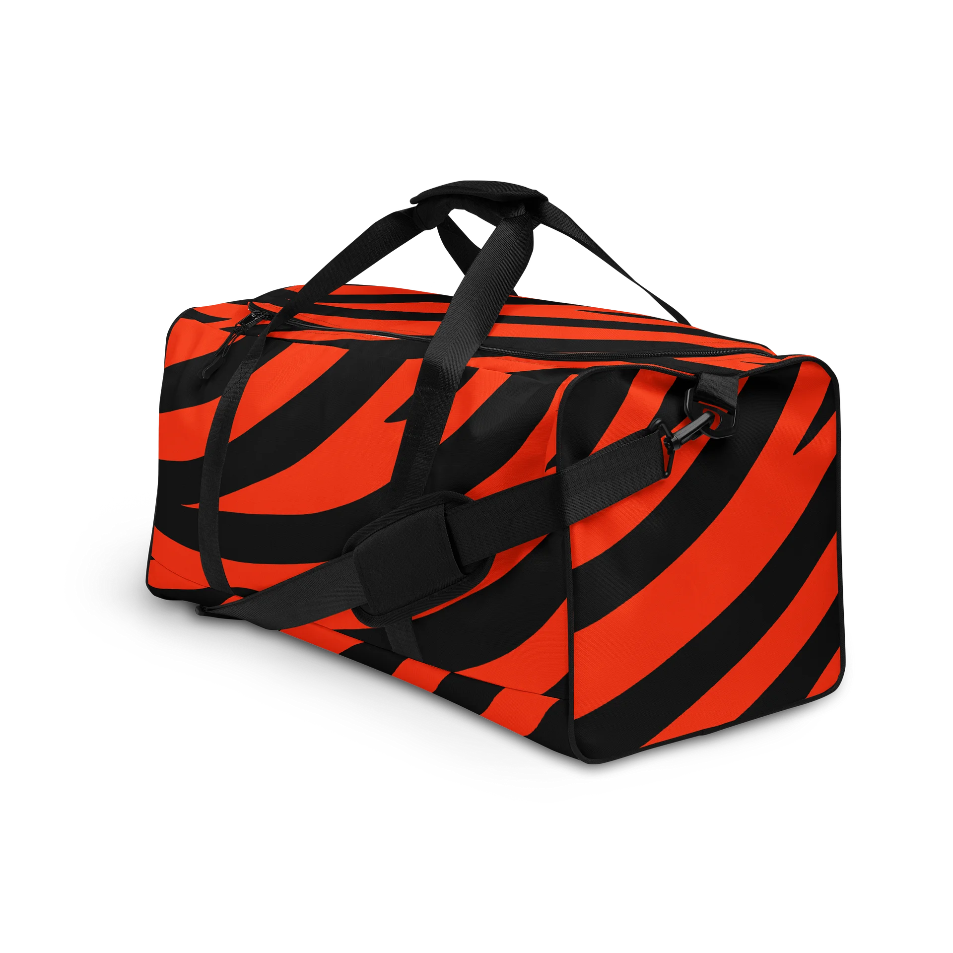 Tiger Print Duffle Bag – Orange Black product image (3)