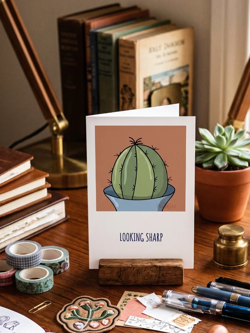 The Barrel Cactus Design - "Looking Sharp" Greeting Card product image (1)