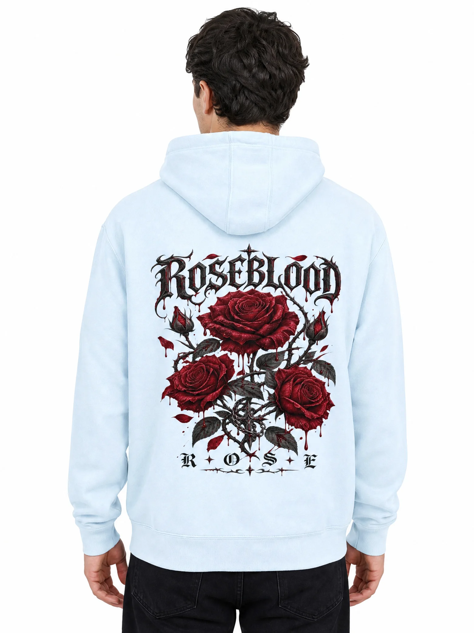 Roseblood Gothic Hoodie | Crimson Rose Double-Sided product image (2)