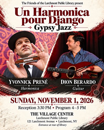 Un Harmonica pour Django 🎶 Join me and guitarist Dion Berardo for an afternoon of Gypsy jazz celebrating the music of Django ...