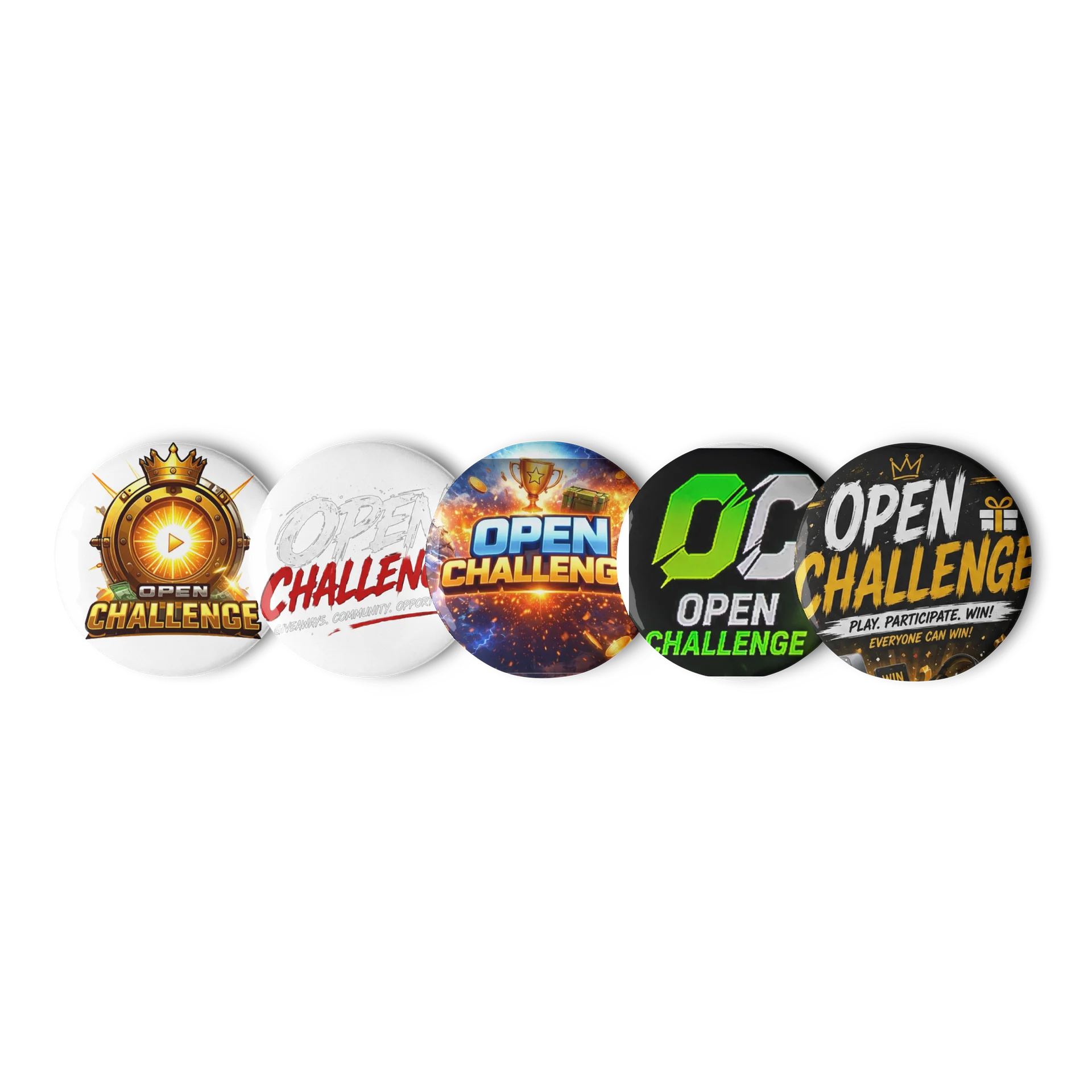 Open Challenge Crown Play Button Pins product image (1)