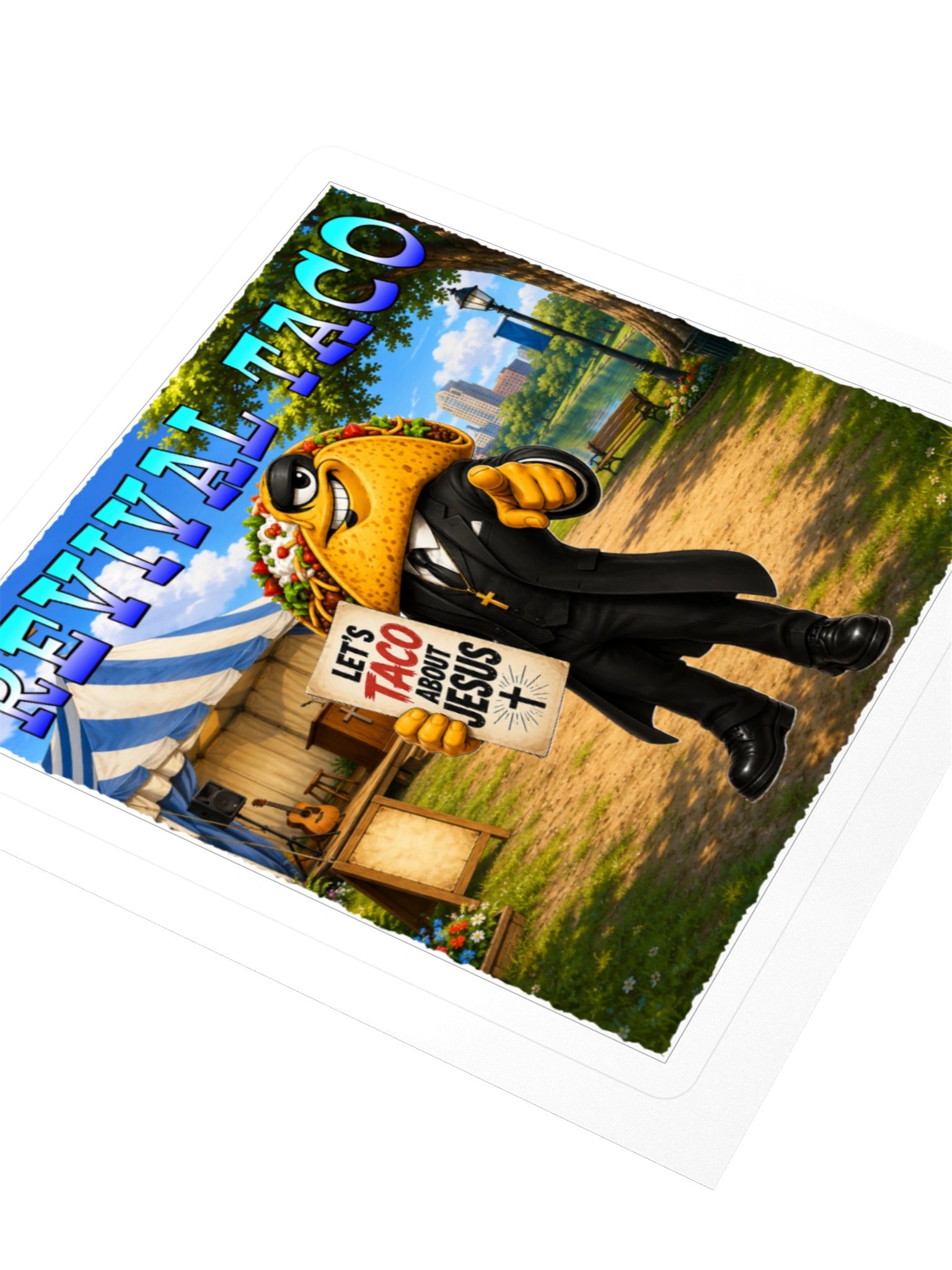 Revival Taco Jesus Kiss Cut Sticker - The Taco Family product image (8)