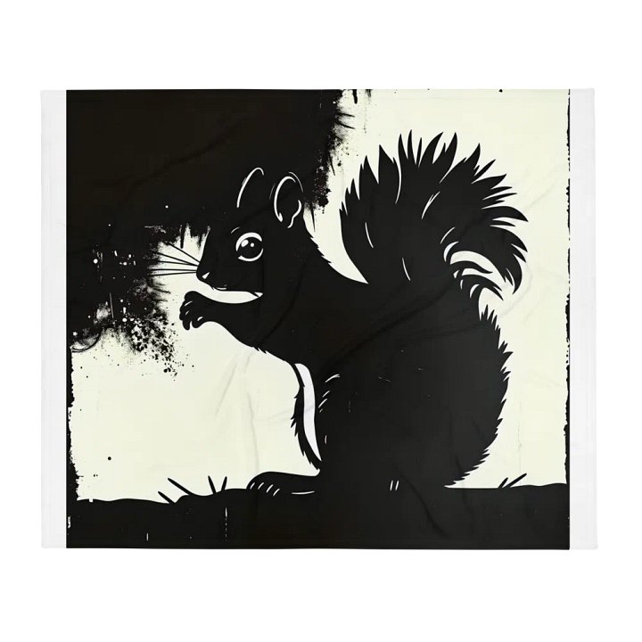 Squirrel Silhouette Throw Blanket product image (1)