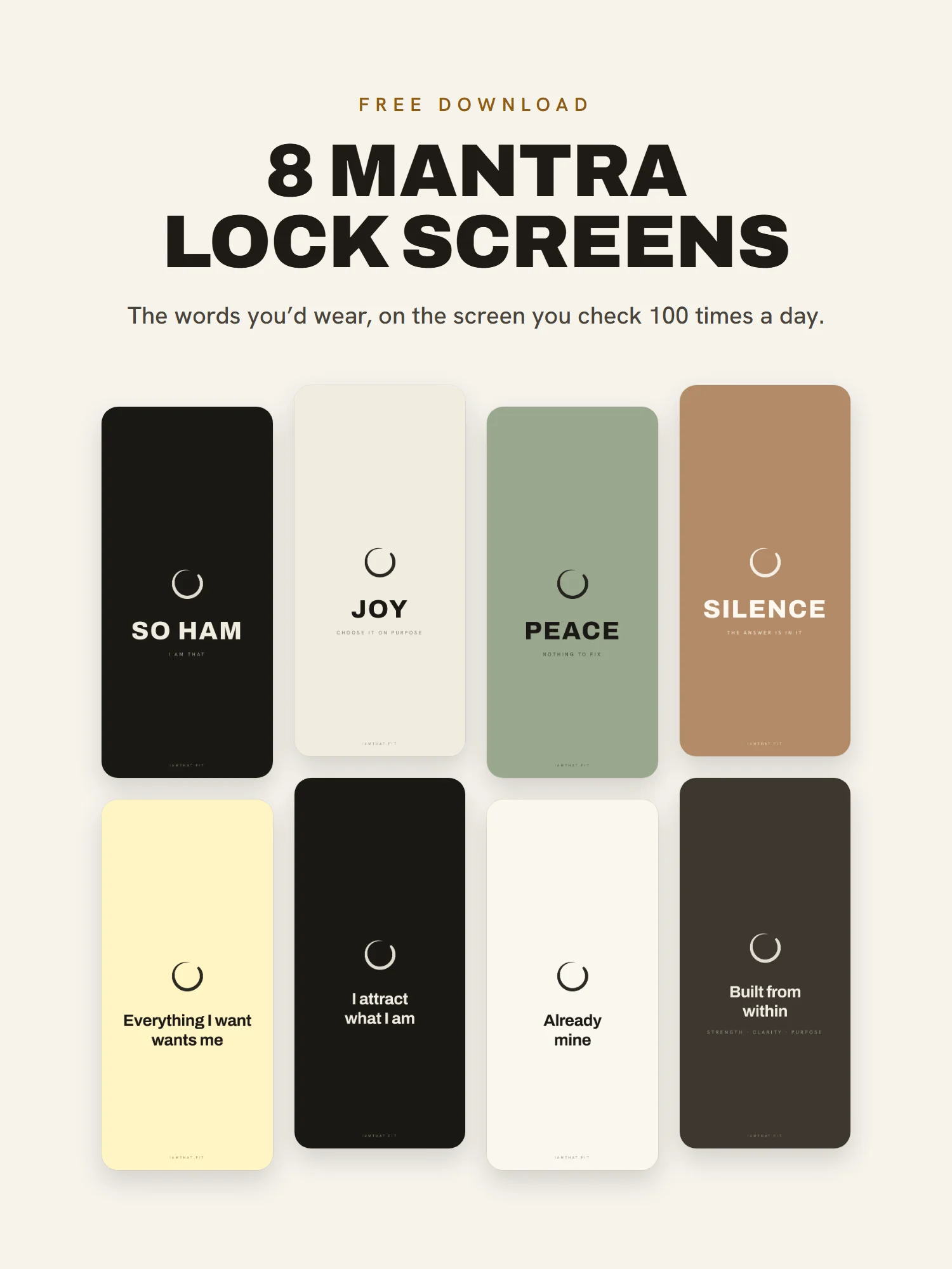 8 Mantra Lock Screens (Free) product image (1)