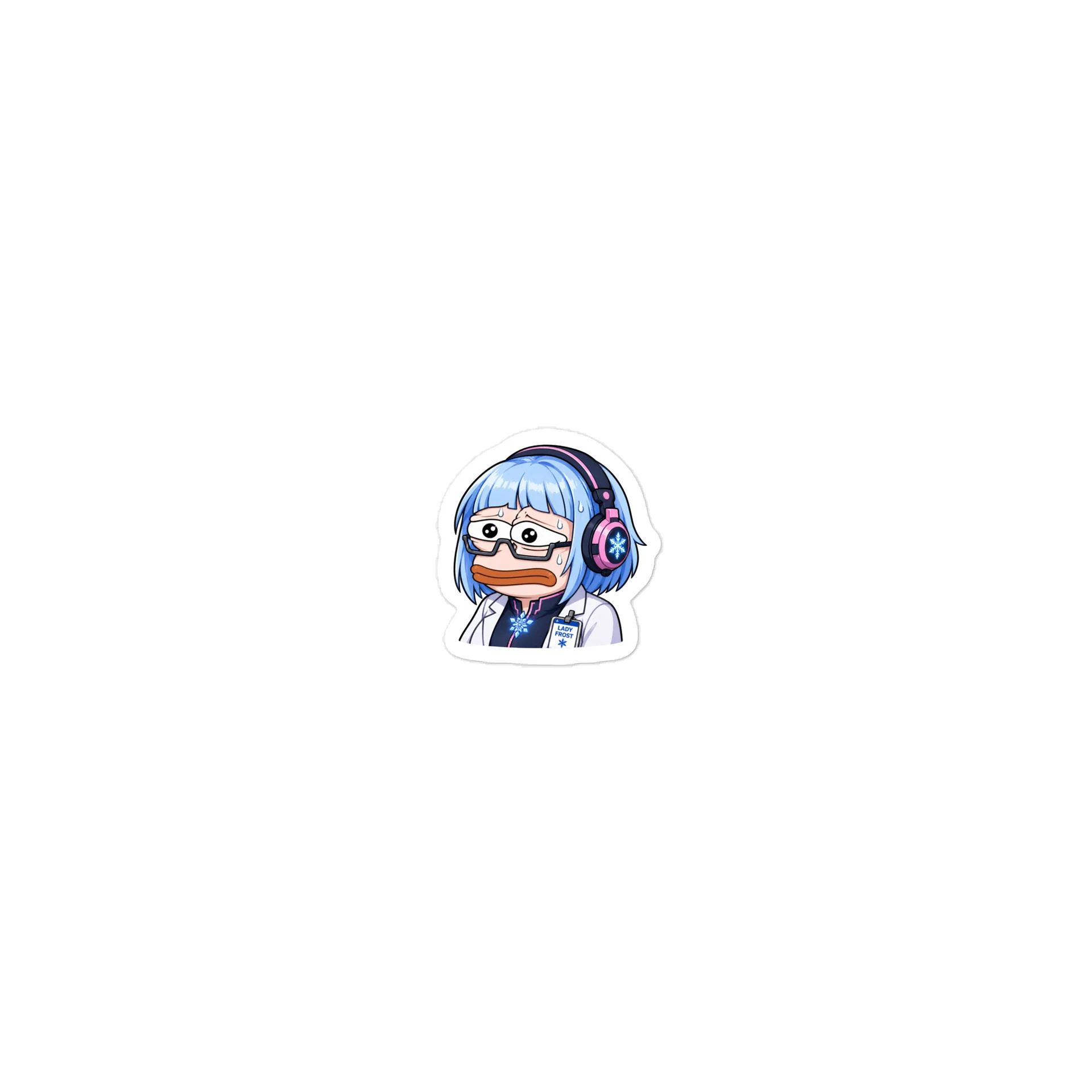 Lady Frost Pepe Emote - Die Cut Sticker product image (2)