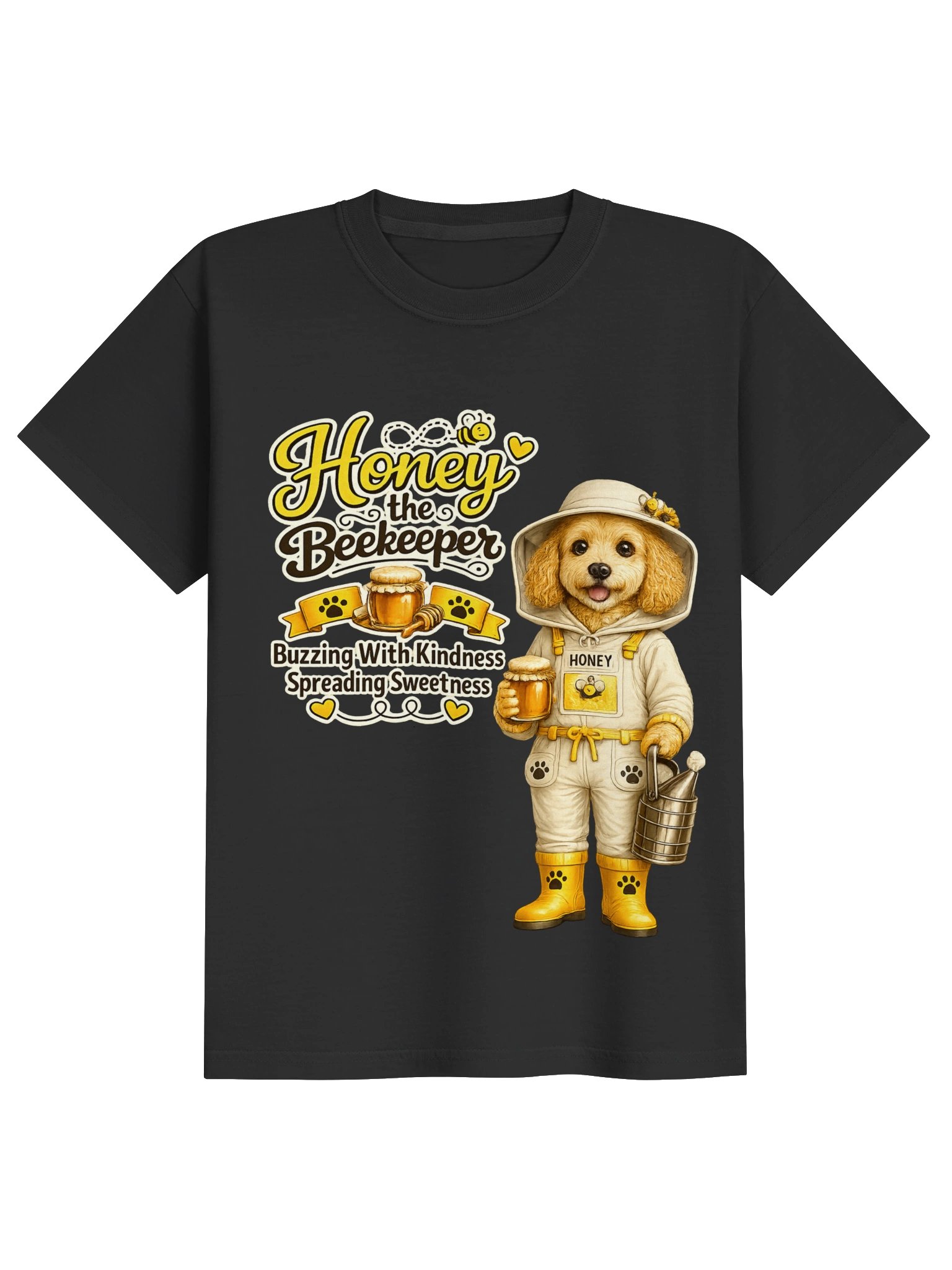 Honey the Beekeeper Bee Dog Youth Tee product image (6)
