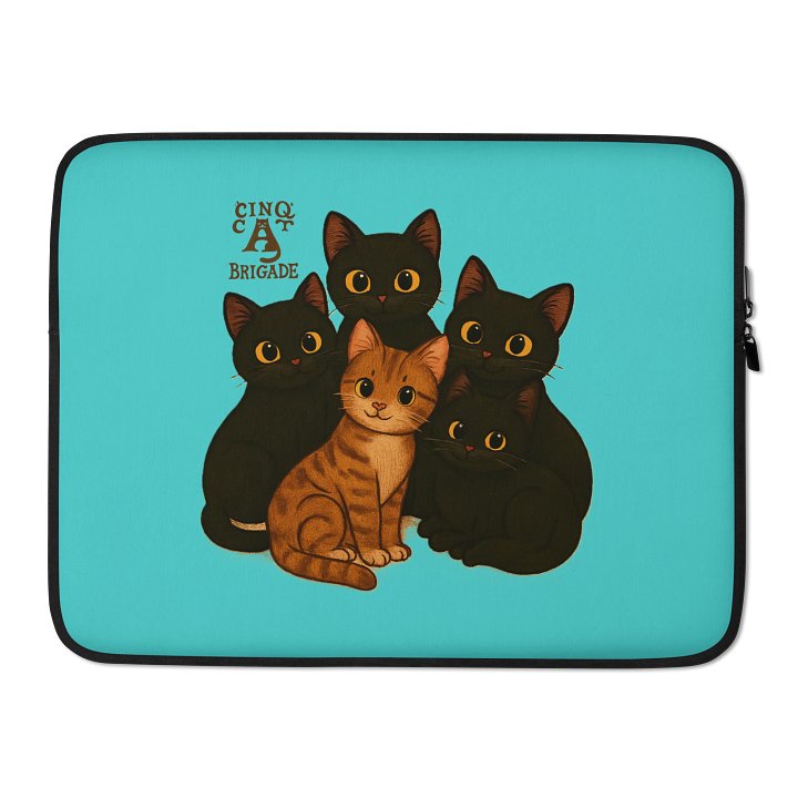 Blue Kitty Laptop Sleeve product image (2)