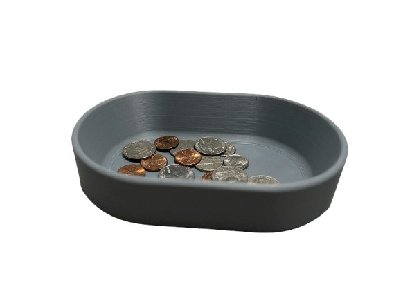 Modern Key & Coin Catcher Bowl | Silver product image (2)