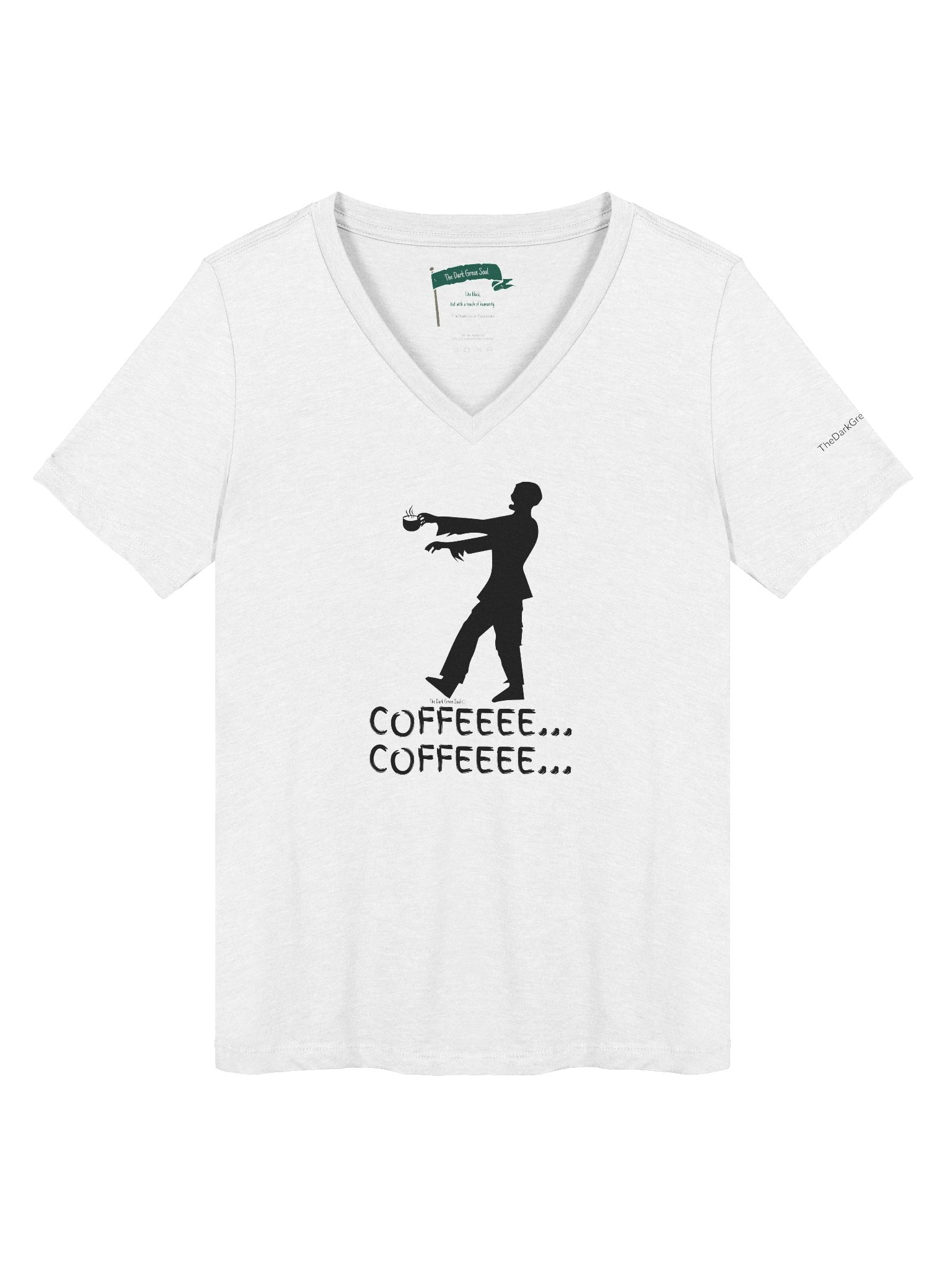 Coffee Zombie Black - Women's V-Neck Tee product image (7)