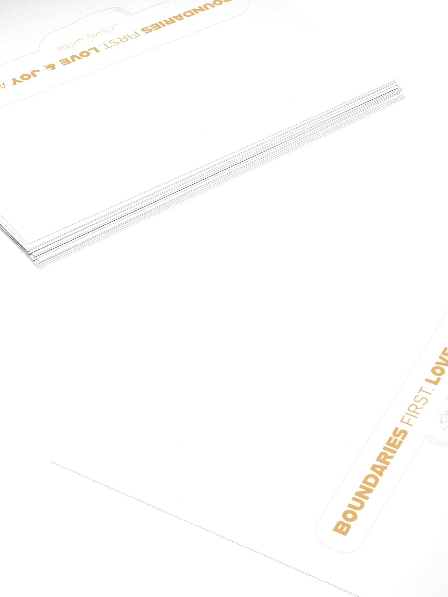 Soully Mine- GOLD PRINT Boundaries First. Love & Joy Always Sticker product image (4)