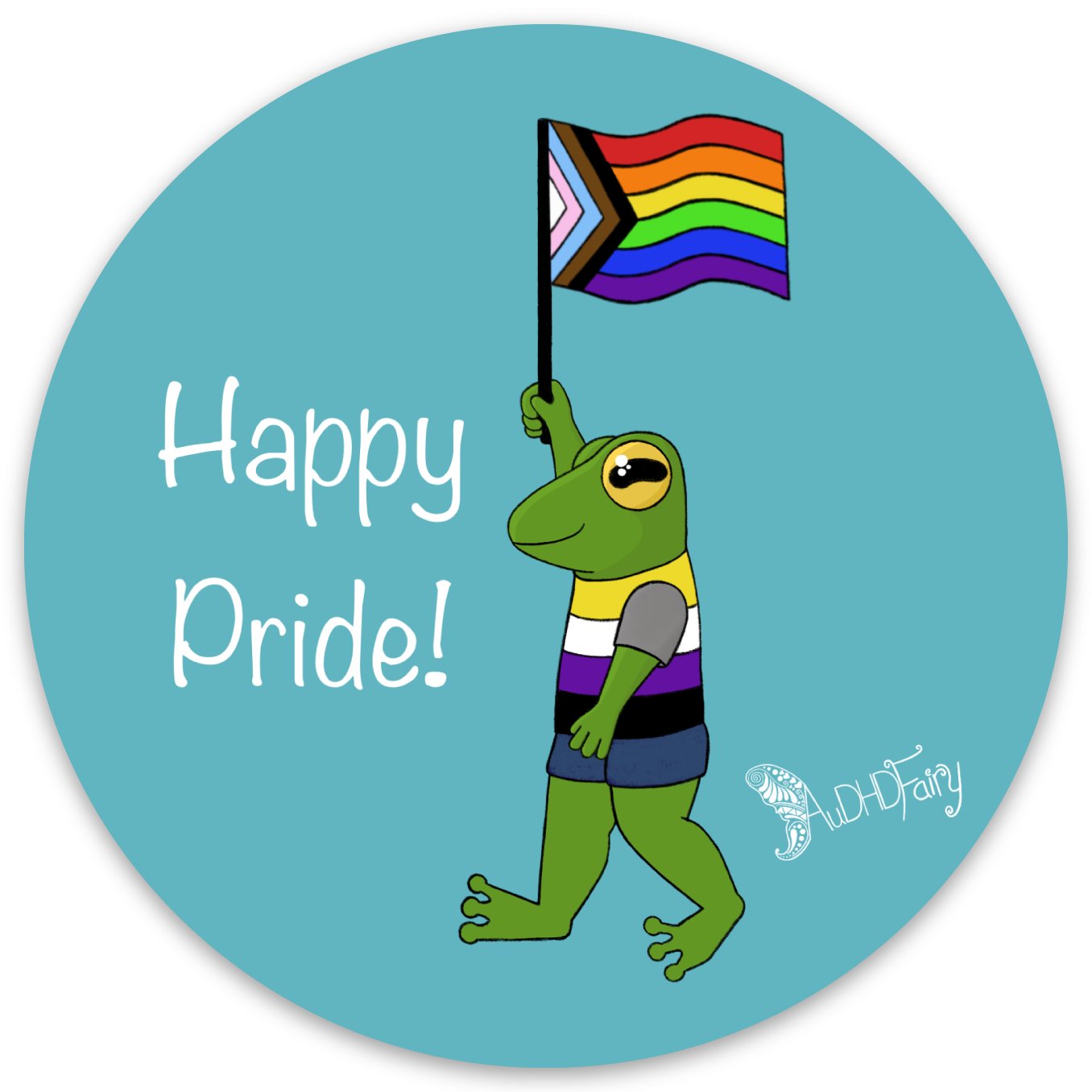 Pride Frog Sticker product image (1)