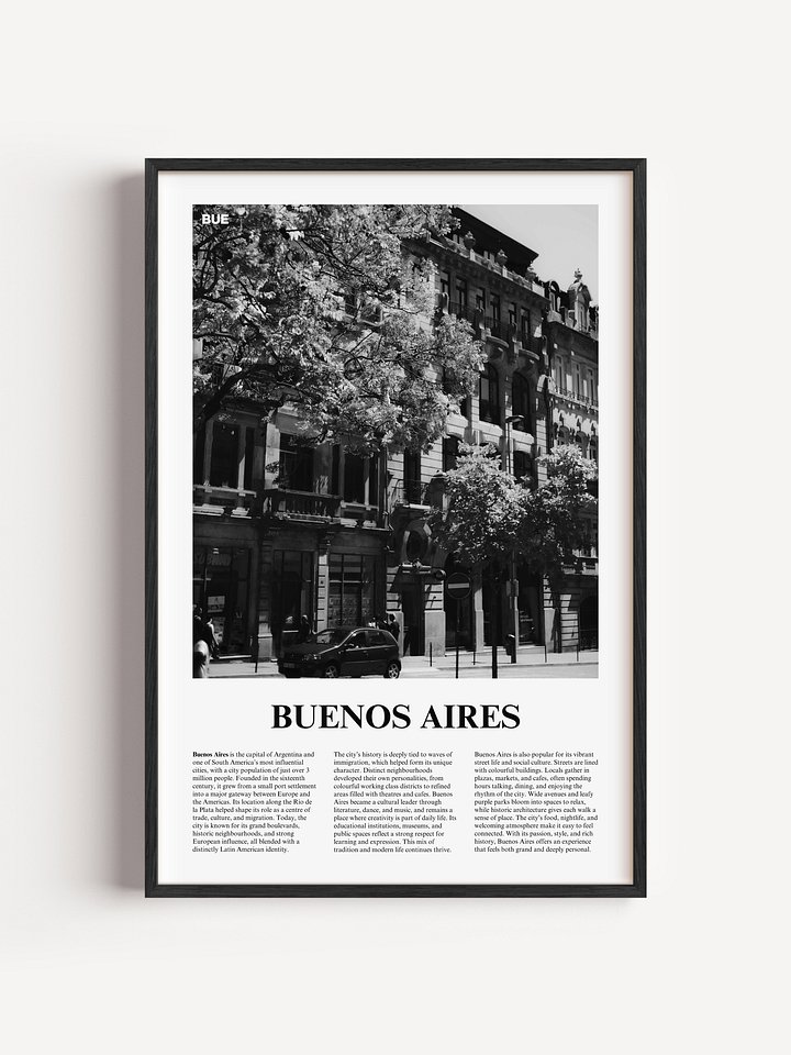 Buenos Aires 03 Newspaper Poster | Framed product image (1)