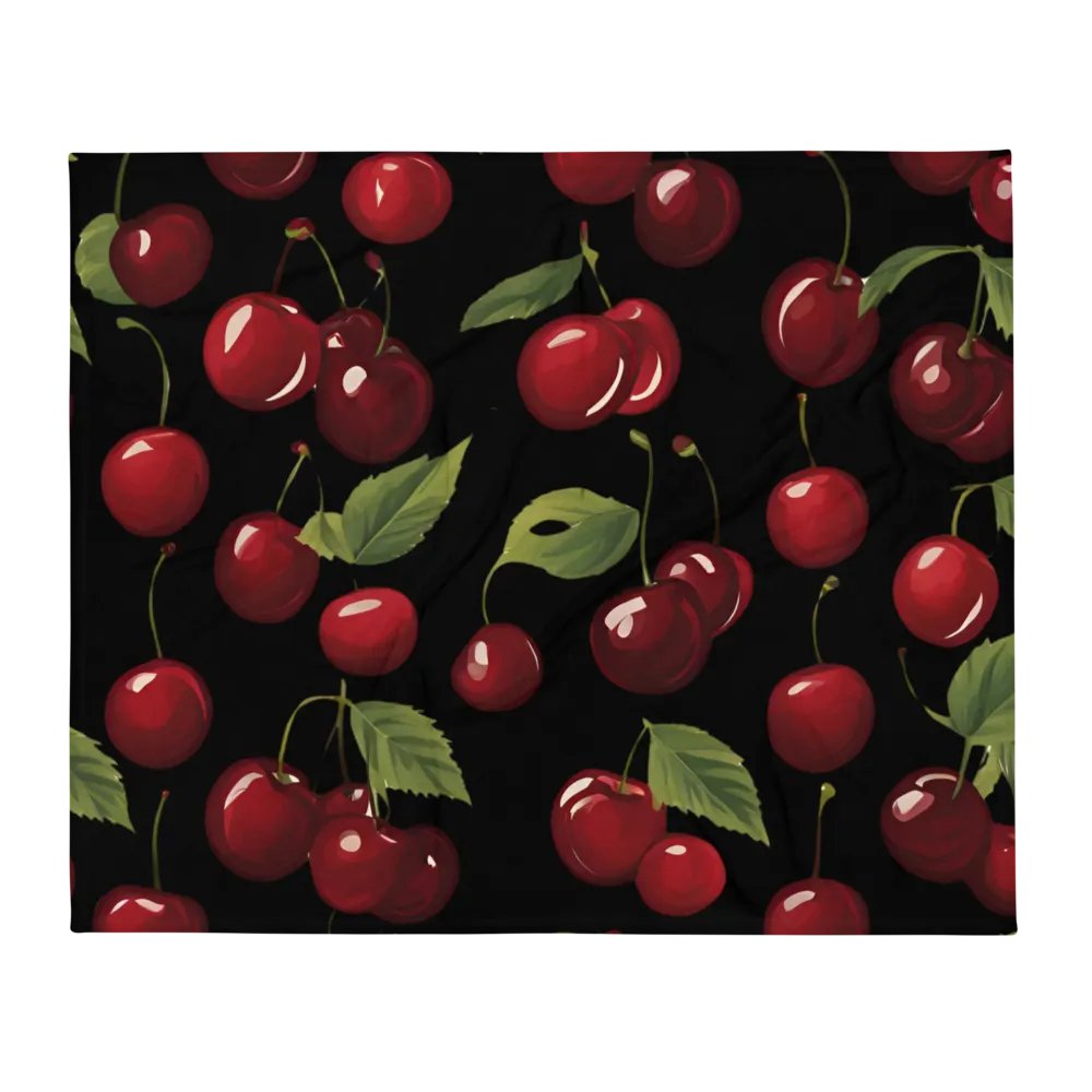 Cherry Blooms Fruit Design Throw Blanket product image (2)