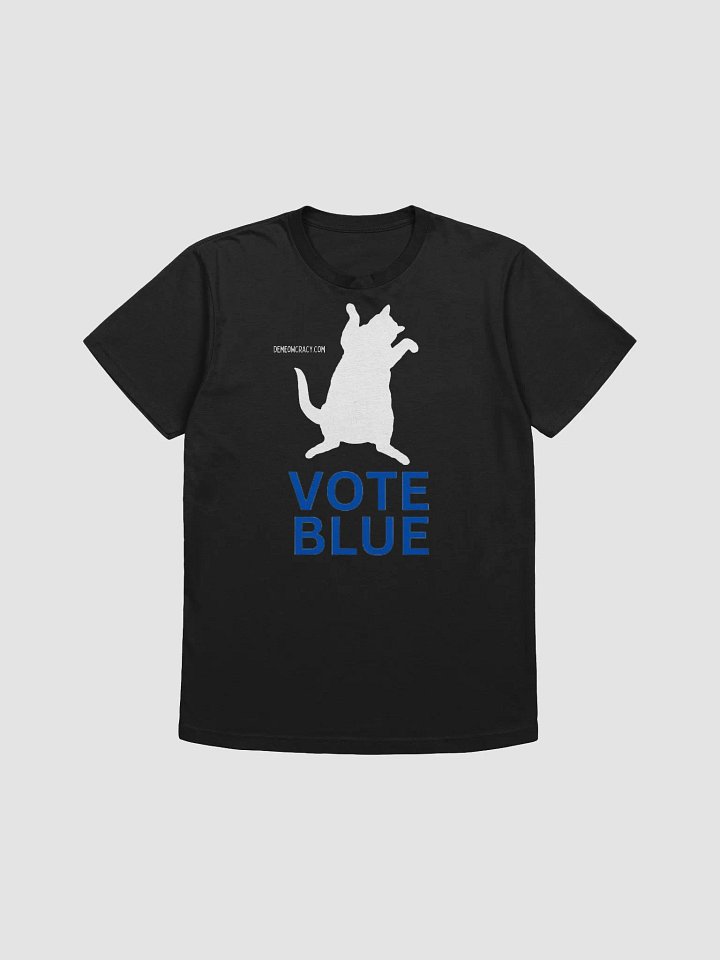 DeMeowcracy Cat Vote Blue Supersoft Slim Fit T-Shirt product image (2)