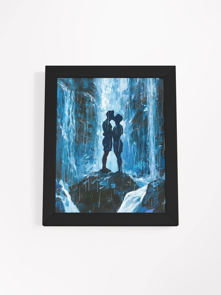 Kiss Beneath The Waterfalls - Gay Art Studio Framed Print product image (1)