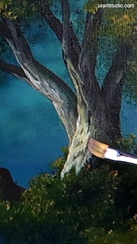 big tree sunshine waterfall oval brush art

We hope you enjoy watching this quick acrylic painting video demo.
Full Art video...