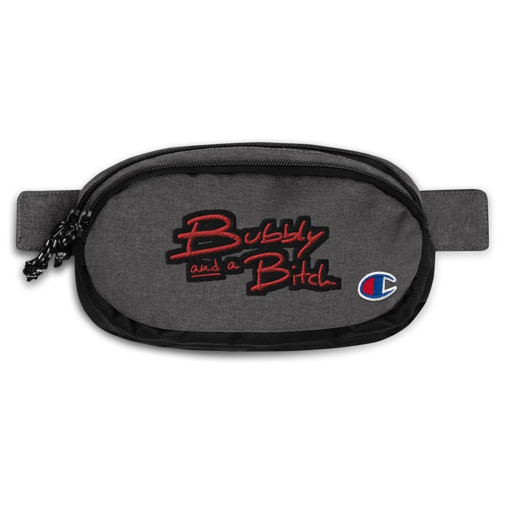 BUBBLY and a B (red contrast design) champion fanny pack product image (1)