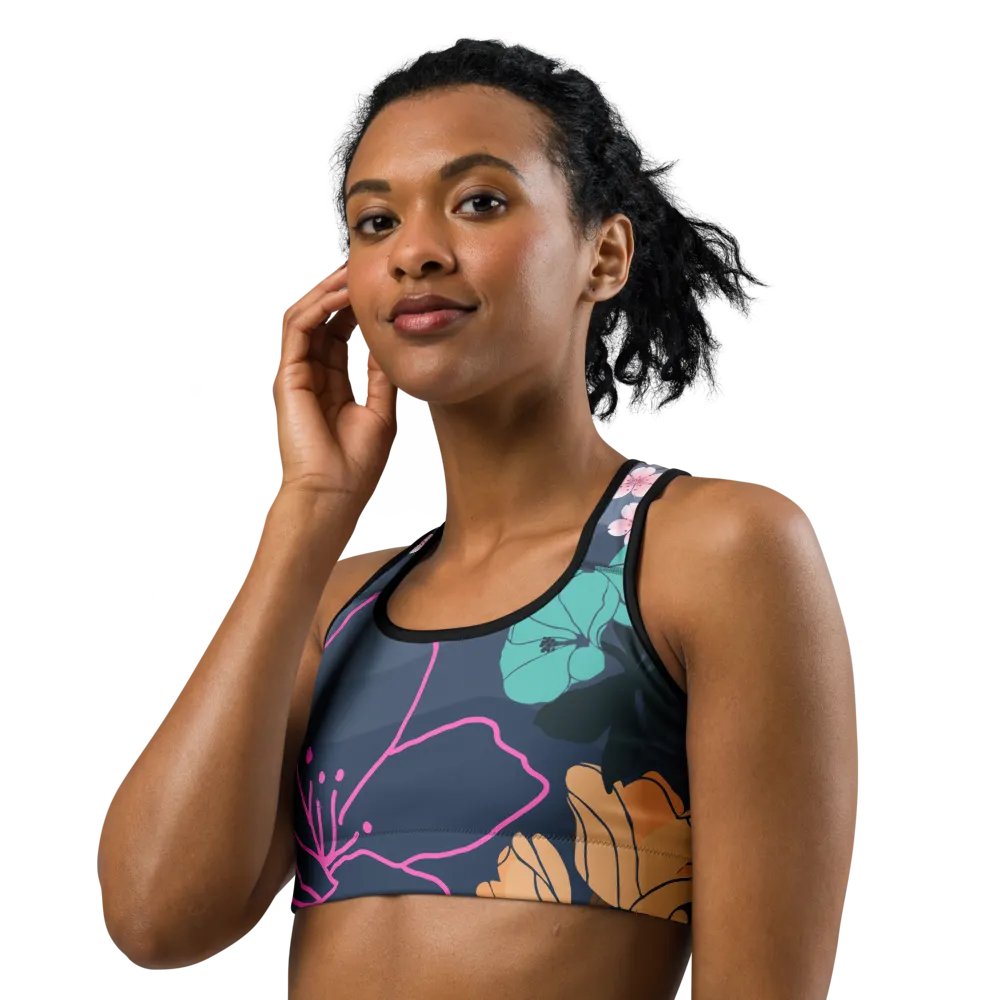Floral Kaleidoscope Sports Bra product image (3)